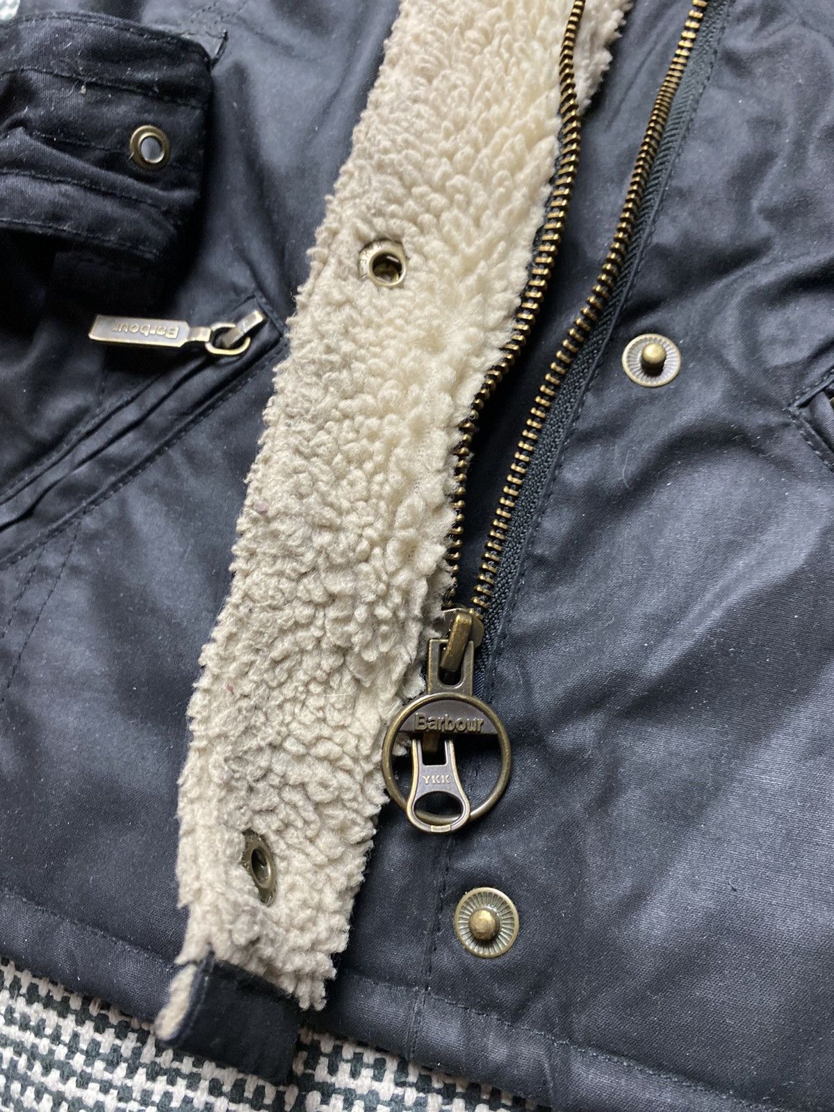 Barbour × Vintage Women's Barbour Wax Matlock Motorcycle Black Jacket Size S / US 4 / IT 40 - 12 Thumbnail