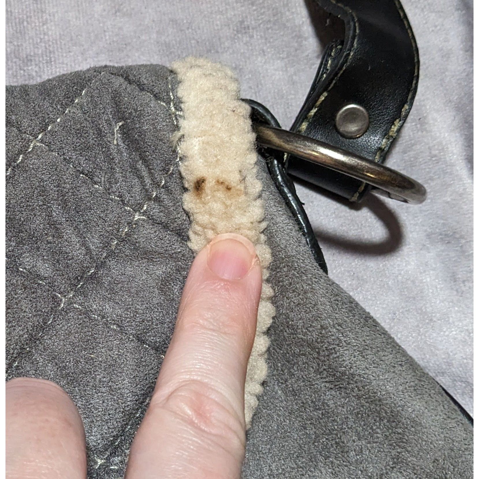 Old Navy Old Navy Grey Sherpa Purse Size ONE SIZE - 9 Thumbnail