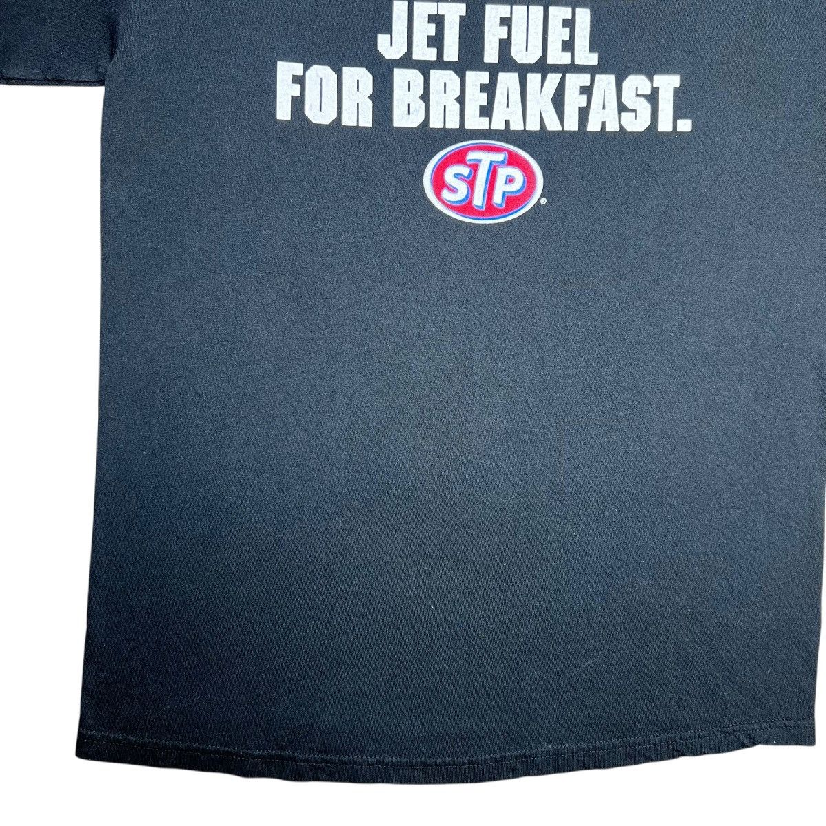 Hanes Vtg 2000s STP Racing My Car Hats Jet Fuel For Breakfast Tee Size US M / EU 48-50 / 2 - 8 Thumbnail