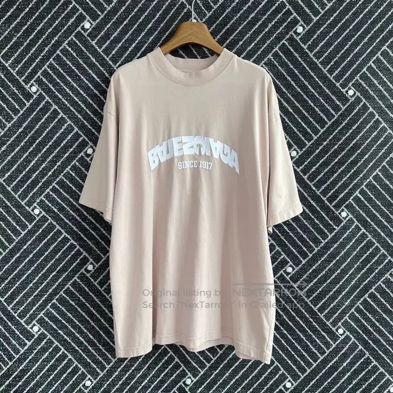 Balenciaga Balenciaga Reversed Embroidery Pink Logo Short Sleeve Size US M / EU 48-50 / 2 - 1 Thumbnail