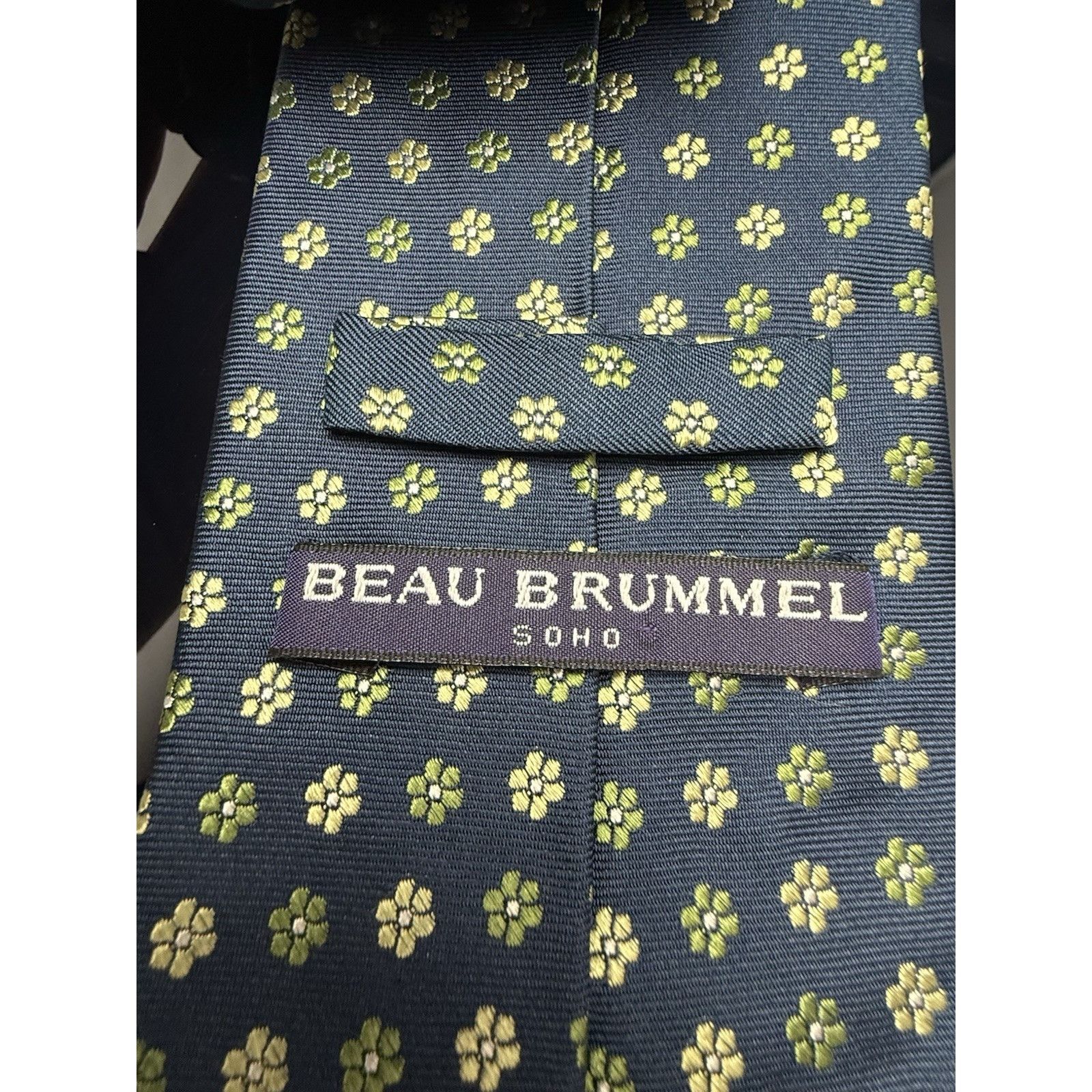 Other BEAU BRUMMEL Floral Flower MEN'S TIE 100% SILK handmade Size ONE SIZE - 4 Thumbnail