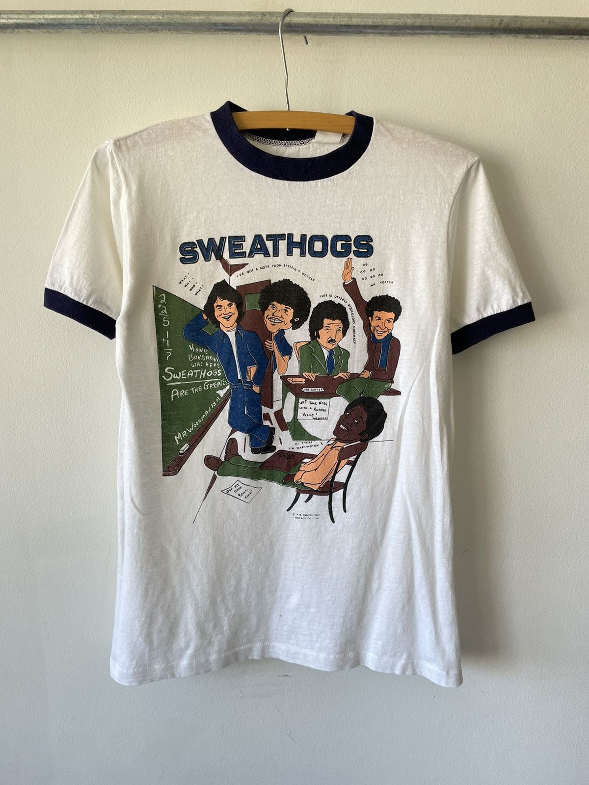 Vintage Vintage 1976 Sweathogs TV Show Ringer tee Size US L / EU 52-54 / 3 - 1 Thumbnail