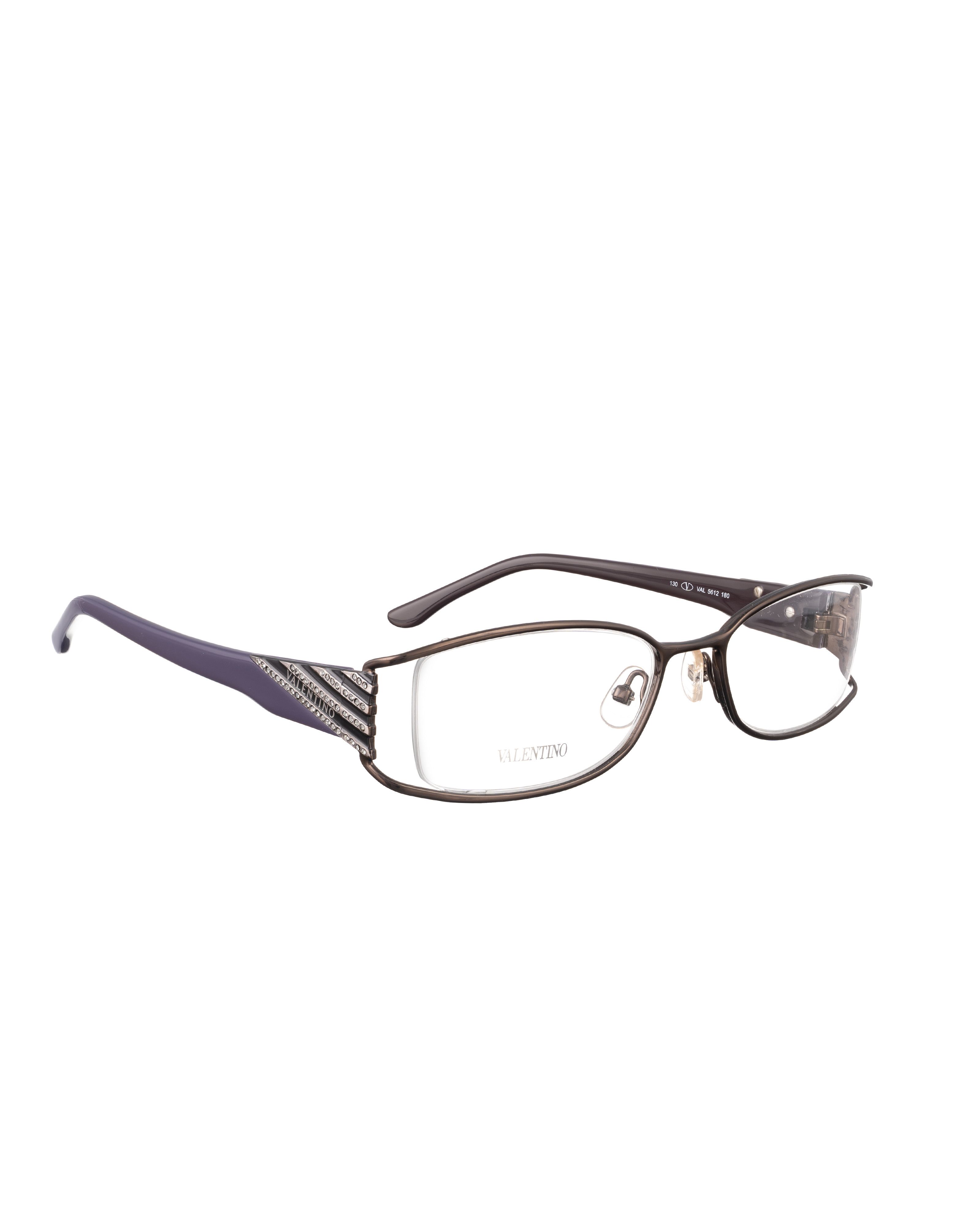 Valentino Valentino 00s Dark Grey Violet Glasses with Gems Size ONE SIZE - 1 Thumbnail