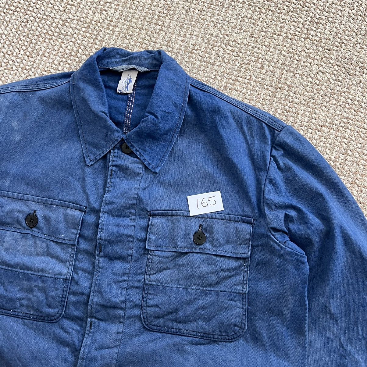 Le Laboureur German sun faded herringbone HBT work jacket Size US L / EU 52-54 / 3 - 7 Thumbnail