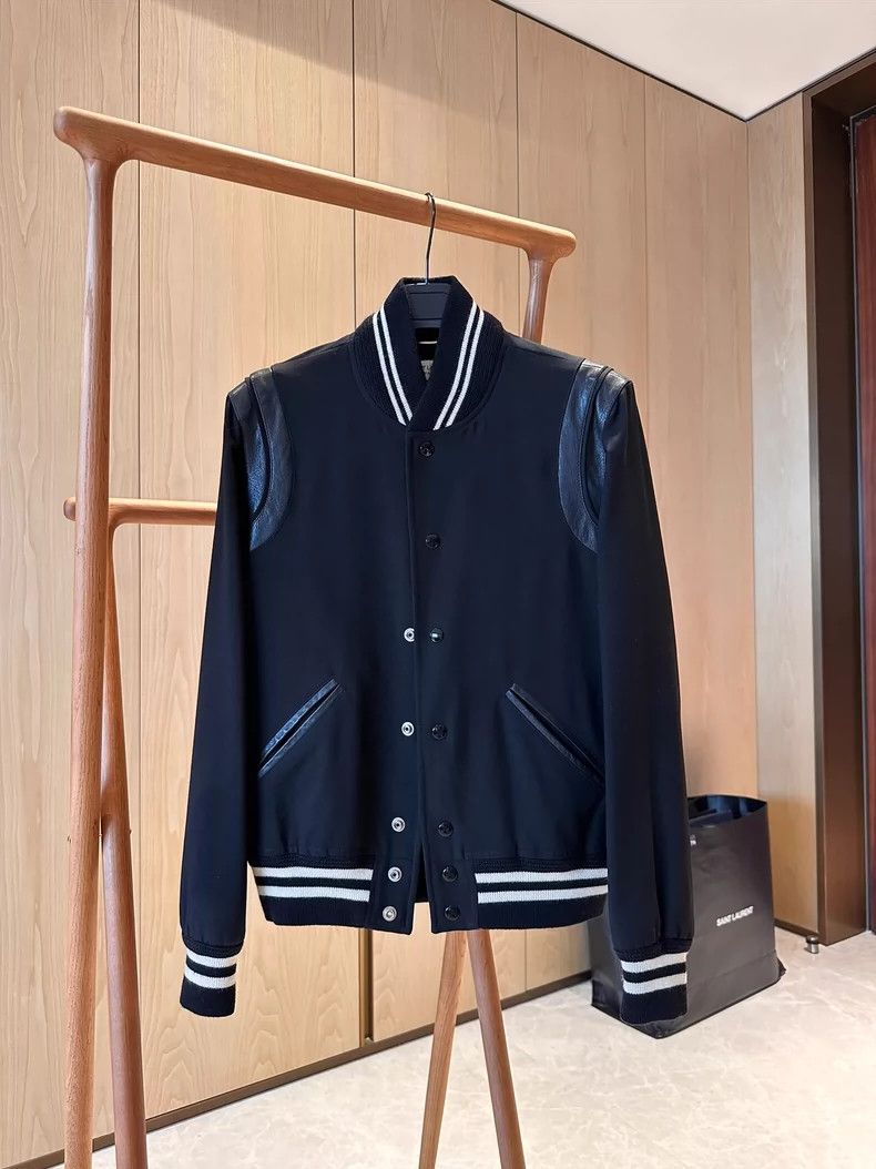 Saint Laurent Paris Saint Laurent Teddy baseball jacket DMC Grailed