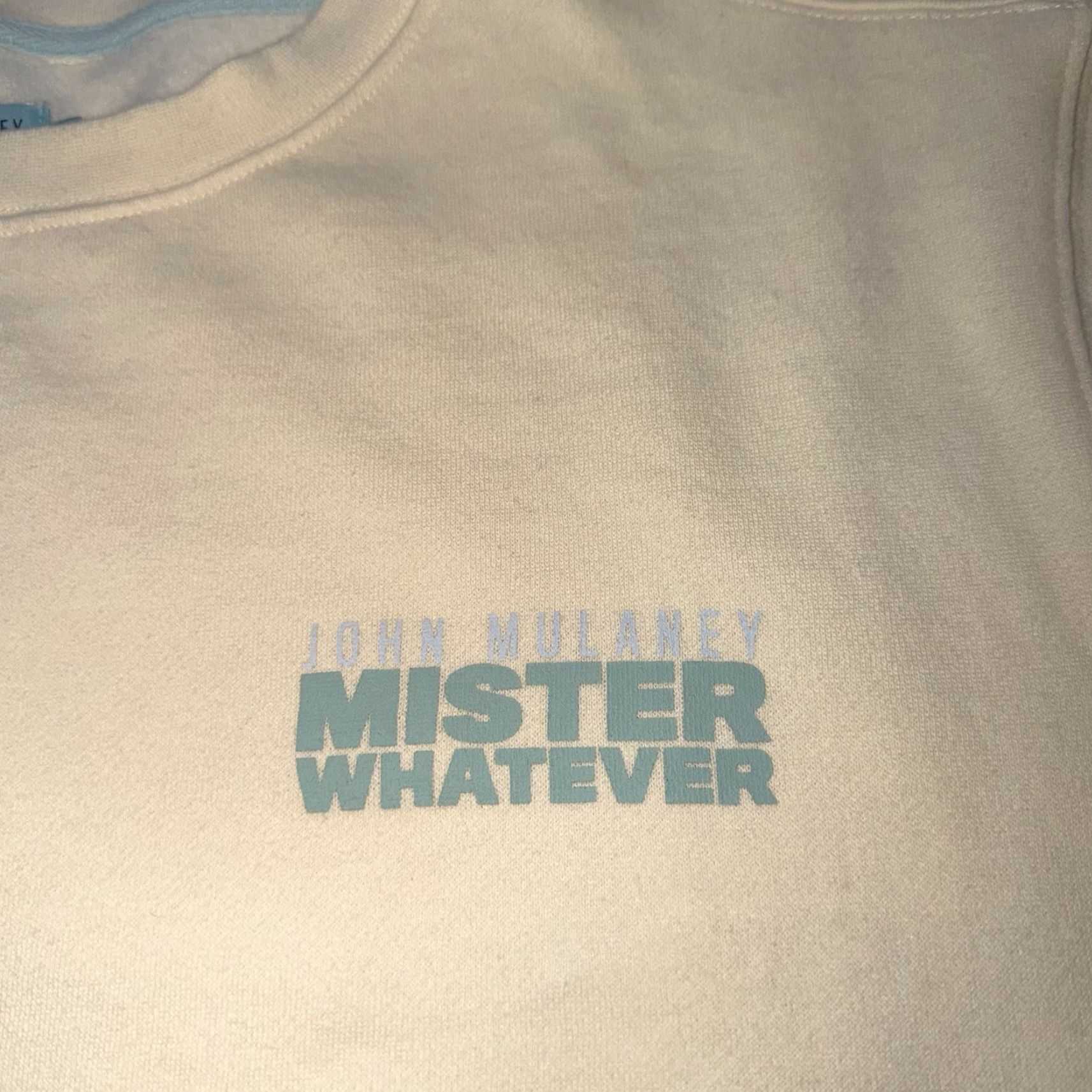 Vintage John Mulaney Mister Whatever Crewneck Sweatshirt Large Ivory Cotton Blend Crew Neck Pullover Men White Size US L / EU 52-54 / 3 - 2 Thumbnail