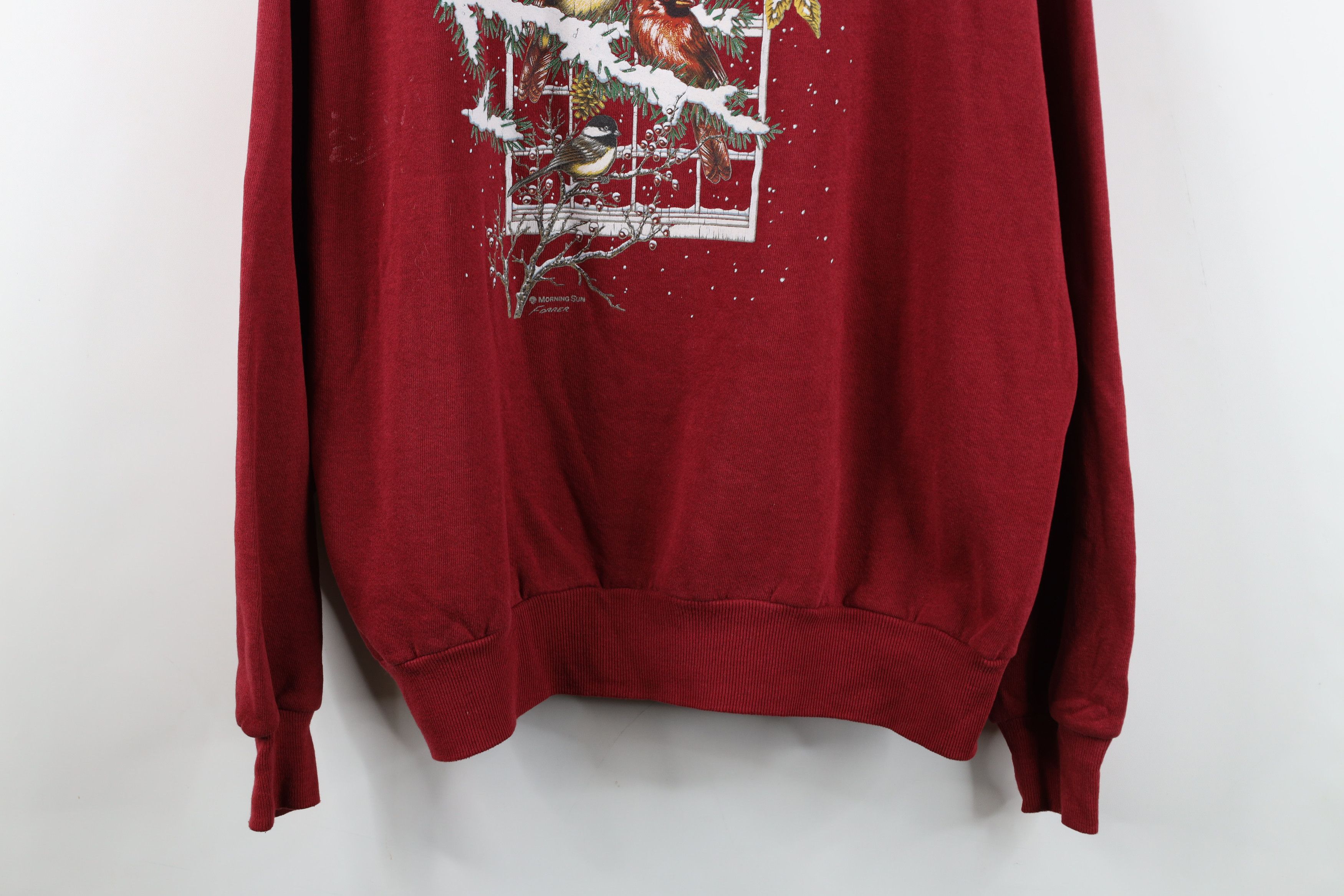Vintage Vintage 90s Streetwear Nature Snow Birds Sweatshirt USA Size XL / US 12-14 / IT 48-50 - 3 Thumbnail