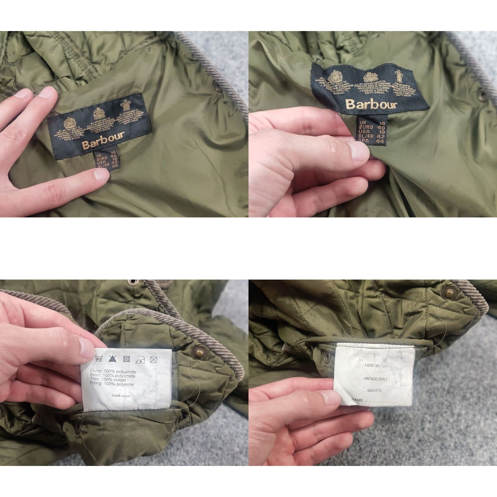 Barbour VINTAGE Barbour England Design Classic Green Jacket Women XS? No, Size 10 Size L / US 10 / IT 46 - 10 Thumbnail
