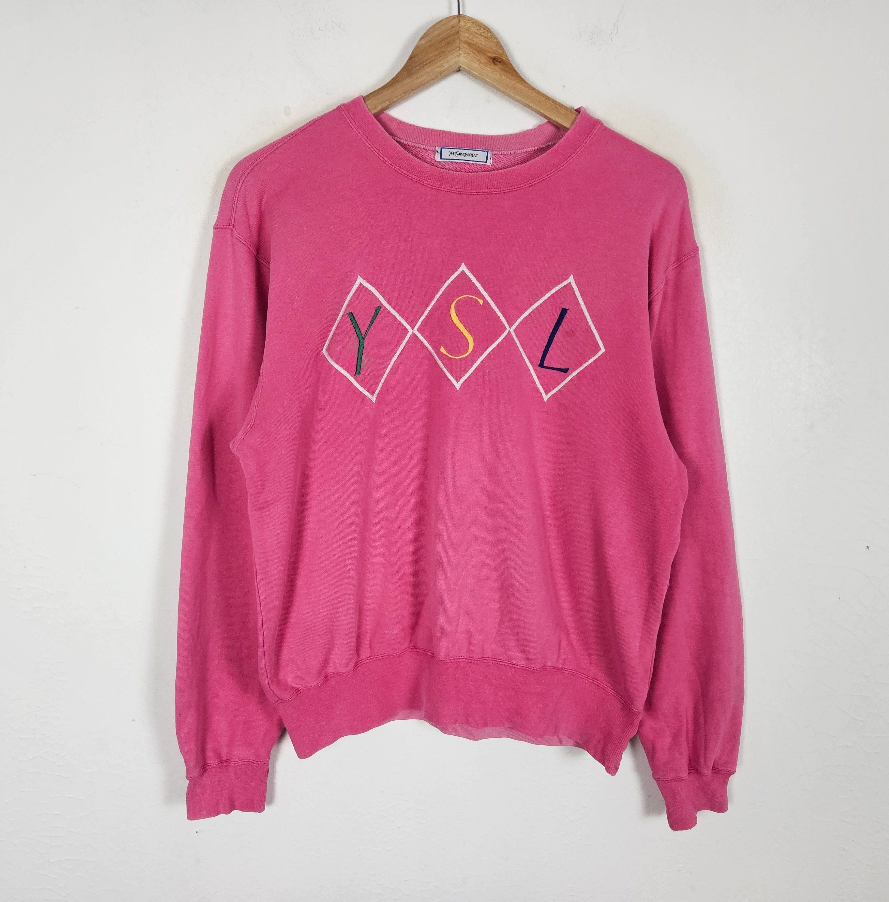 Yves Saint Laurent Vintage Yves Saint Laurent Ysl embroidery Sweatshirt Size US M / EU 48-50 / 2 - 2 Thumbnail