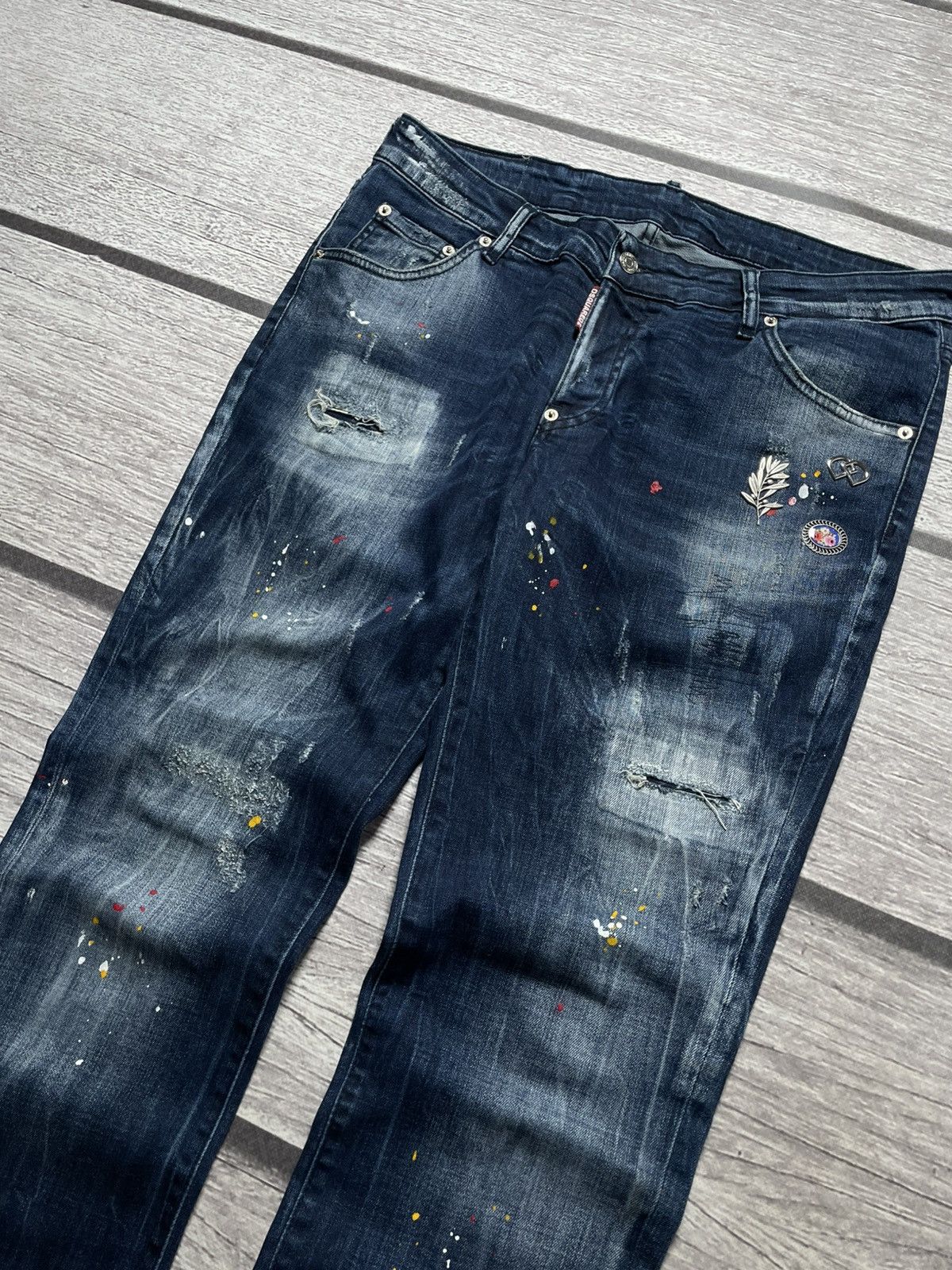 Dsquared2 Dsquared2 Distressed Slim Jeans Size US 36 / EU 52 - 3 Thumbnail