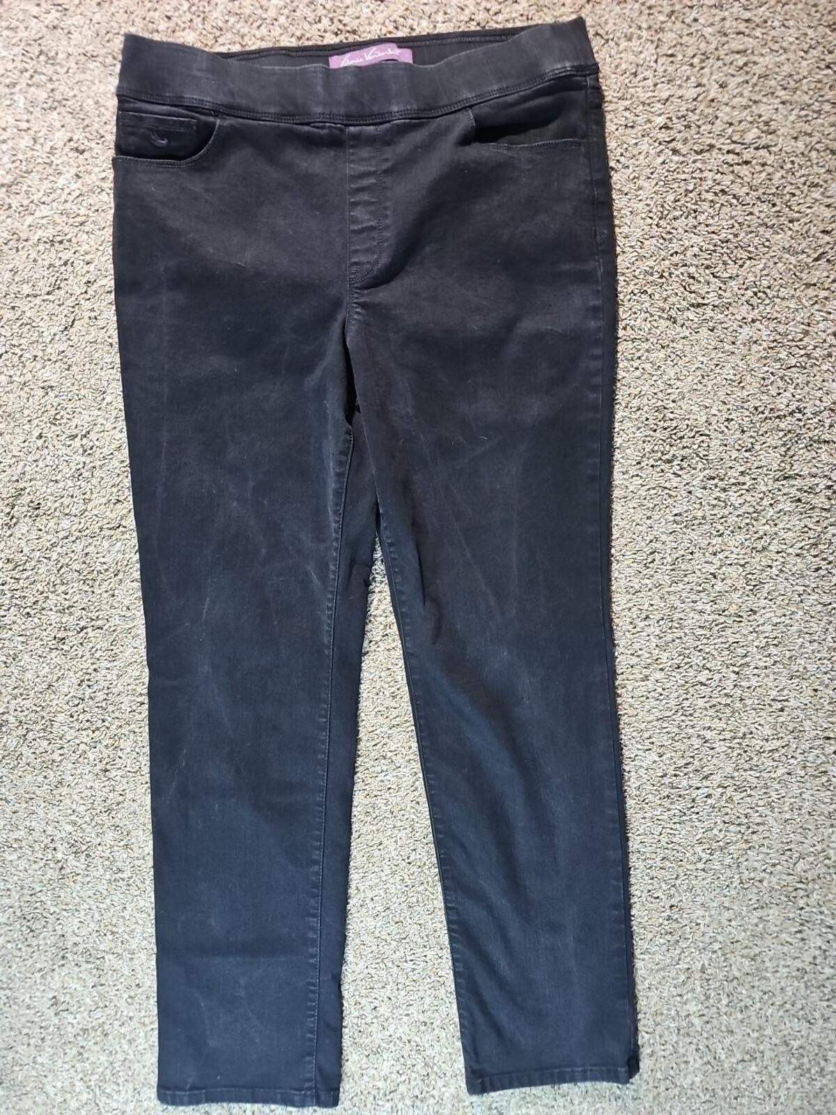 Other Gloria Vanderbilt Amanda Pull On Sz 14 Stretch Black Jeans Size 36" / US 14 / IT 50 - 1 Thumbnail