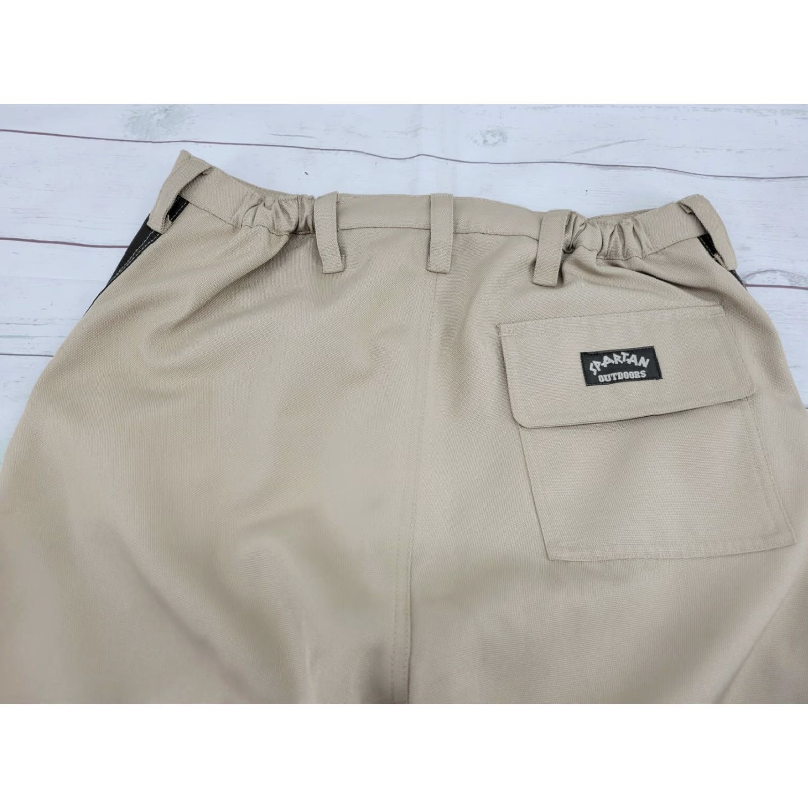 Vintage Spartan Mens Medium Pants Hunting 33 x31 Polyester Khaki Cargo Pockets 8.5" Leg Open Size US 33 - 7 Thumbnail