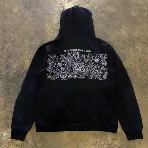 VIBE Hip Hop Street Floral Print Casual Hooded Sweatshirt Size US M / EU 48-50 / 2 - 1 Thumbnail
