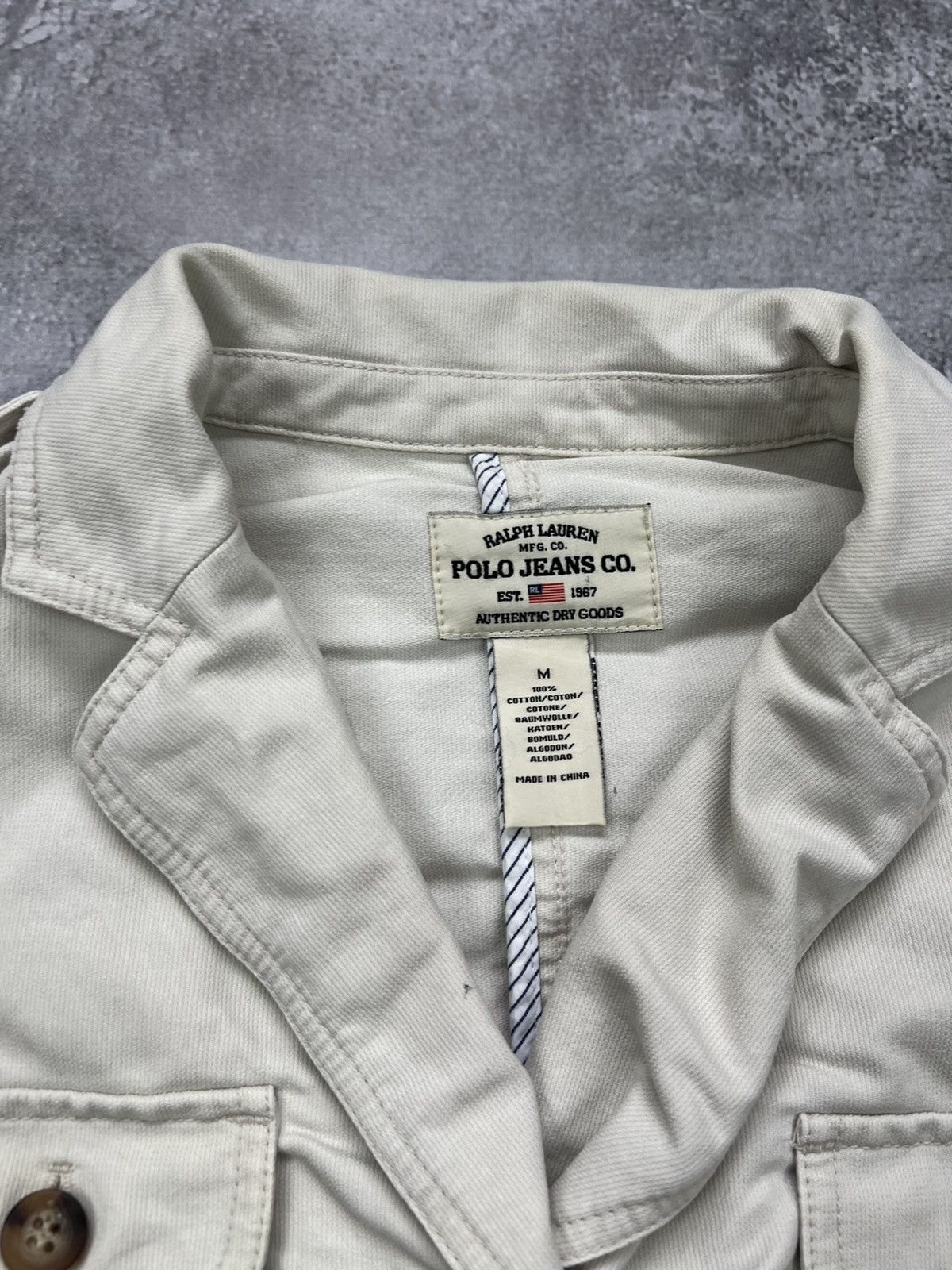 Polo Ralph Lauren Polo Jeans Ralph Lauren Womens Beige Cropped Denim Jacket Size M / US 6-8 / IT 42-44 - 4 Thumbnail