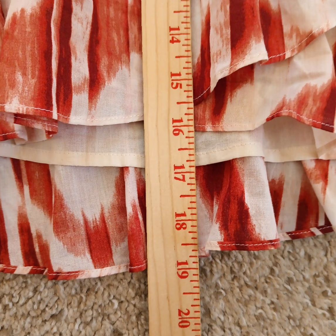Banana Republic Banana Republic Skirt PXS Petites Short Red Geometric Flare Lined Belted Pull On Women Size 26" / US 2 / IT 38 - 5 Thumbnail