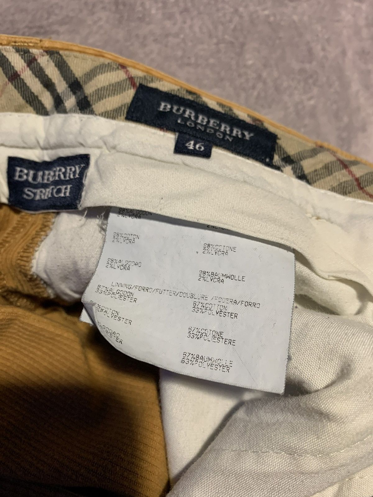 Burberry Burberry velvet vintage casual pants L size 34 Size US 34 / EU 50 - 6 Thumbnail