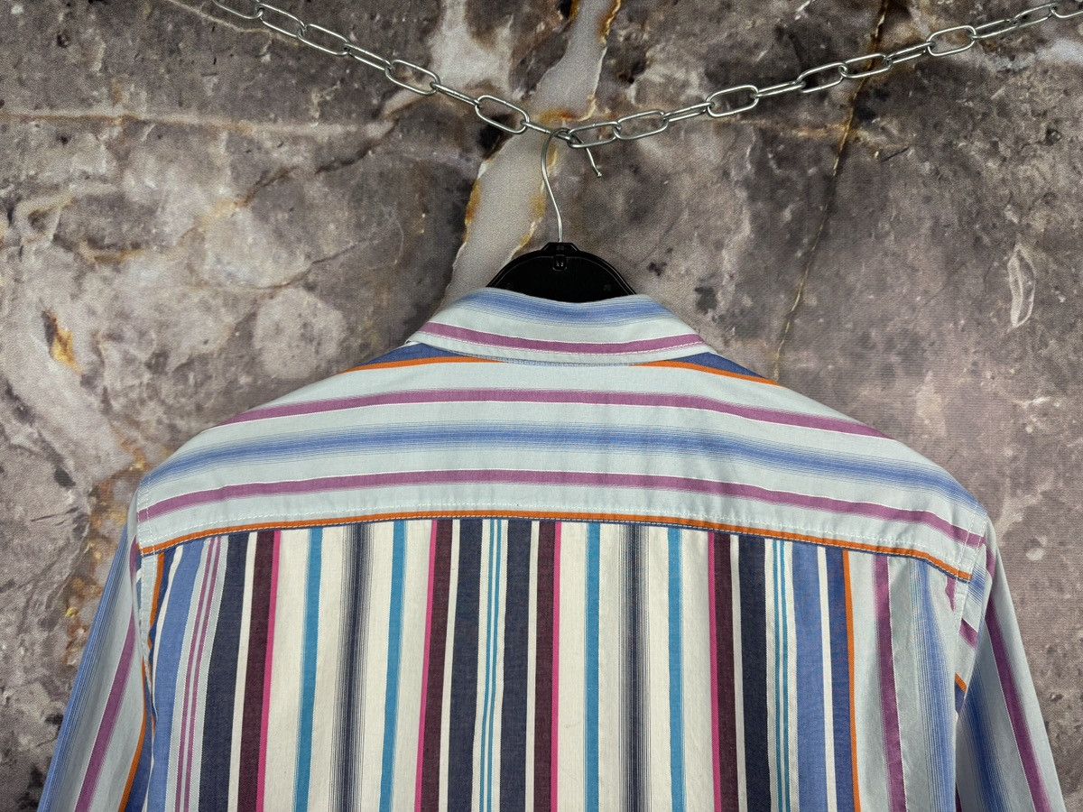 Desigual Desigual Multicolor Striped Button-Down Shirt Logo Embroider Size US M / EU 48-50 / 2 - 12 Thumbnail
