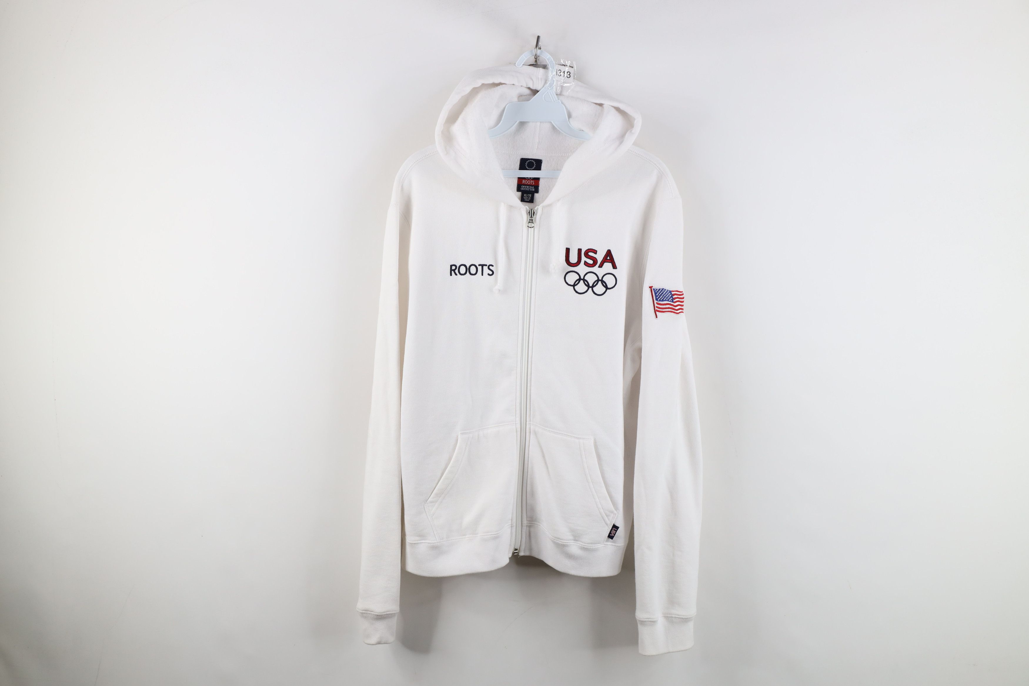 Vintage Vintage Roots Olympics Team USA Full Zip Hoodie Sweatshirt Size XL / US 12-14 / IT 48-50 - 1 Thumbnail