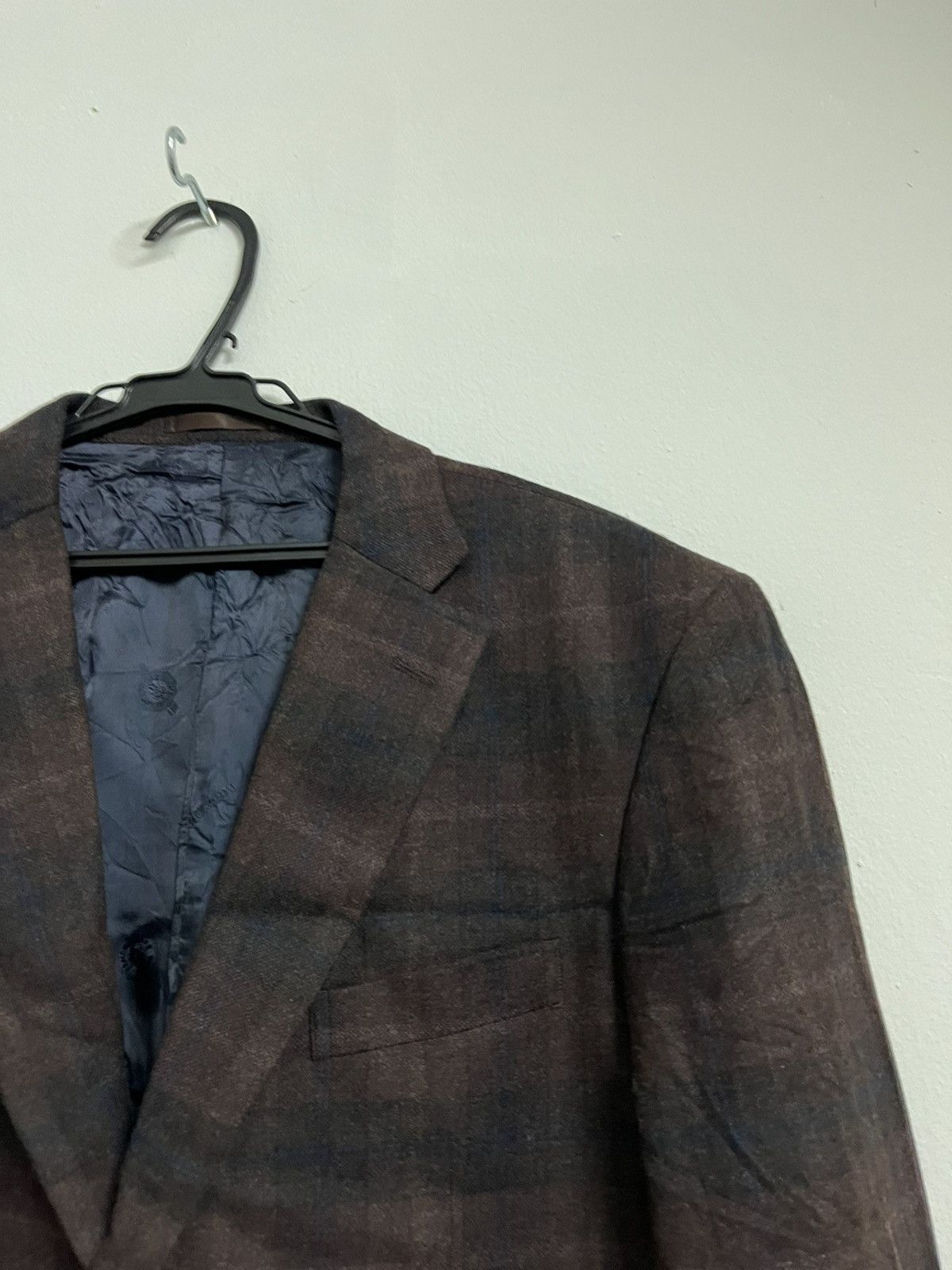 Ermenegildo Zegna 🔥Super Luxurious Zegna Cashmere Wool Shadow Plaid Blazers Size US L / EU 52-54 / 3 - 4 Thumbnail