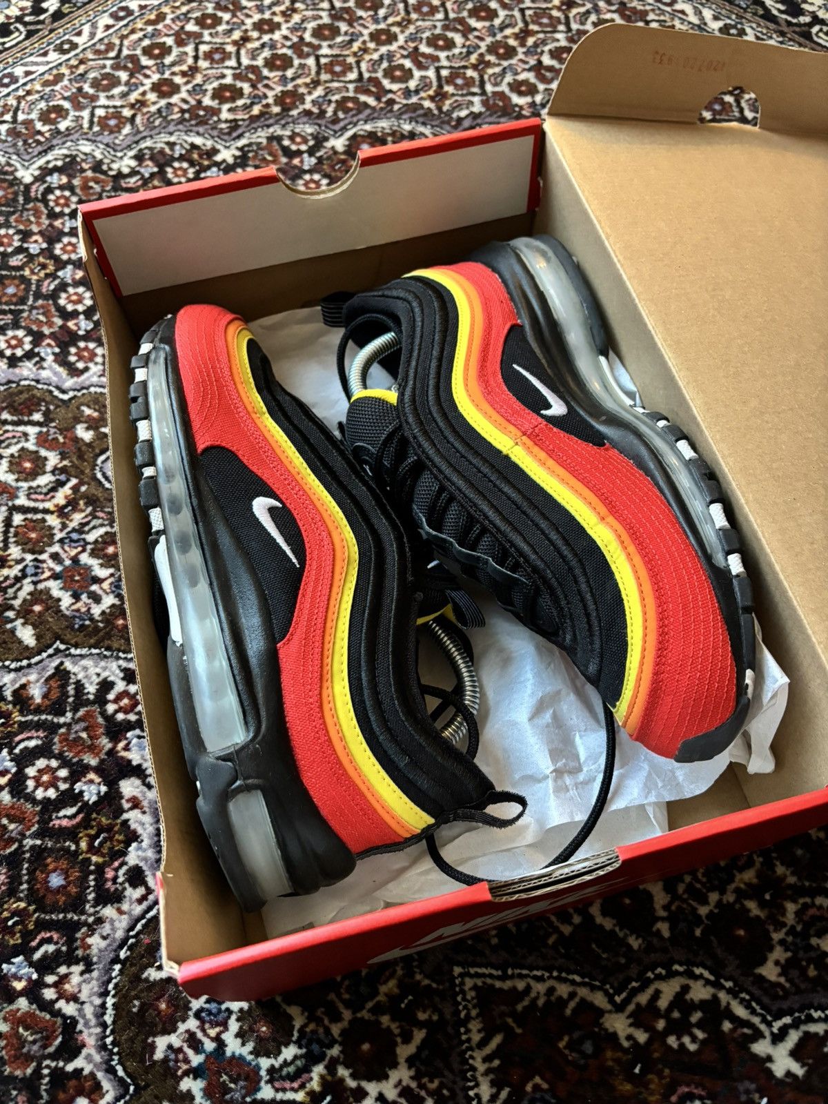 Nike Nike Air Max 97 — Black/Red/Yellow (“Undefeated Vibes”) Size US 8.5 / EU 41-42 - 4 Thumbnail