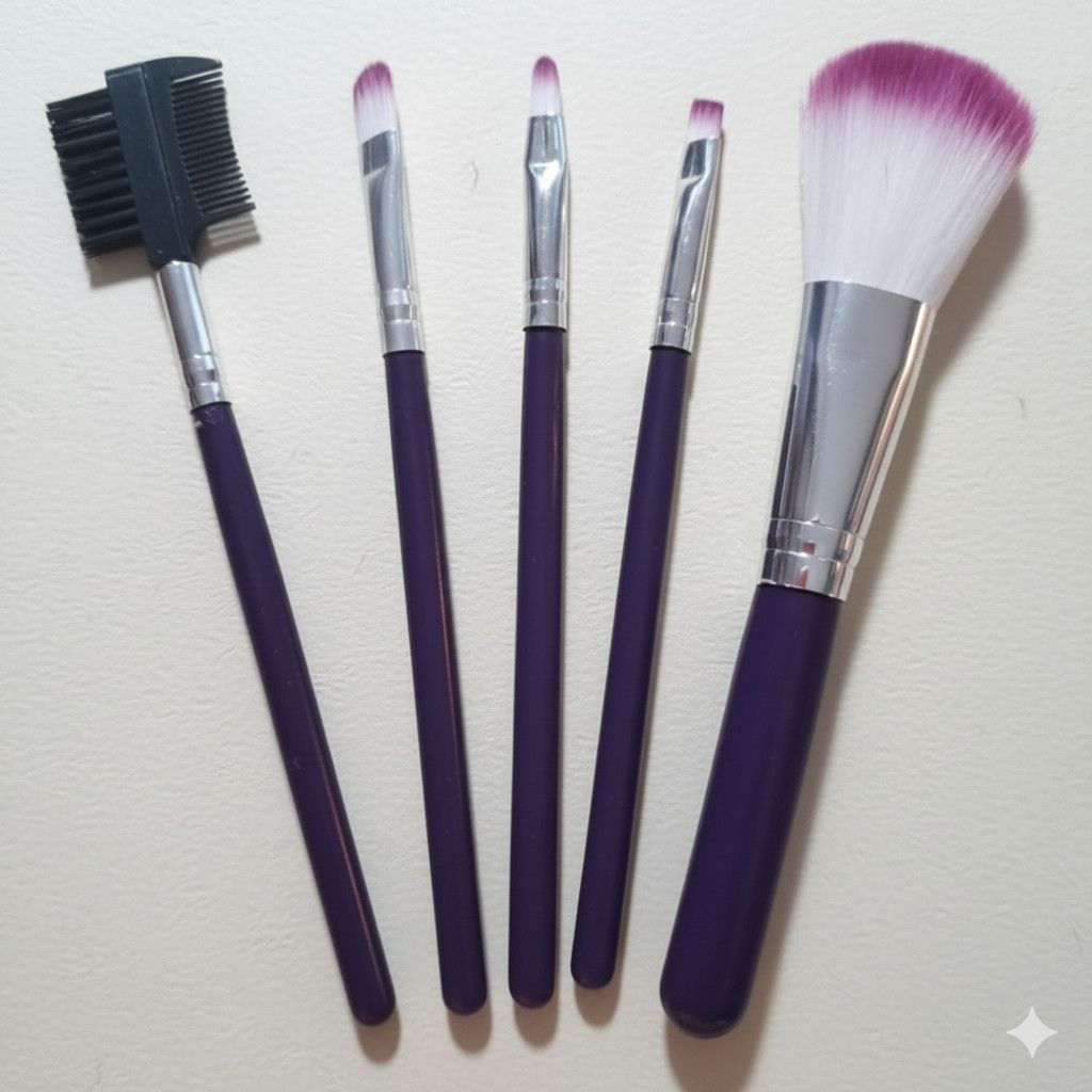 Other Make-Up Brush 5pc Set NEW Short Handle Soft Blush Eyeshadow Size ONE SIZE - 1 Thumbnail