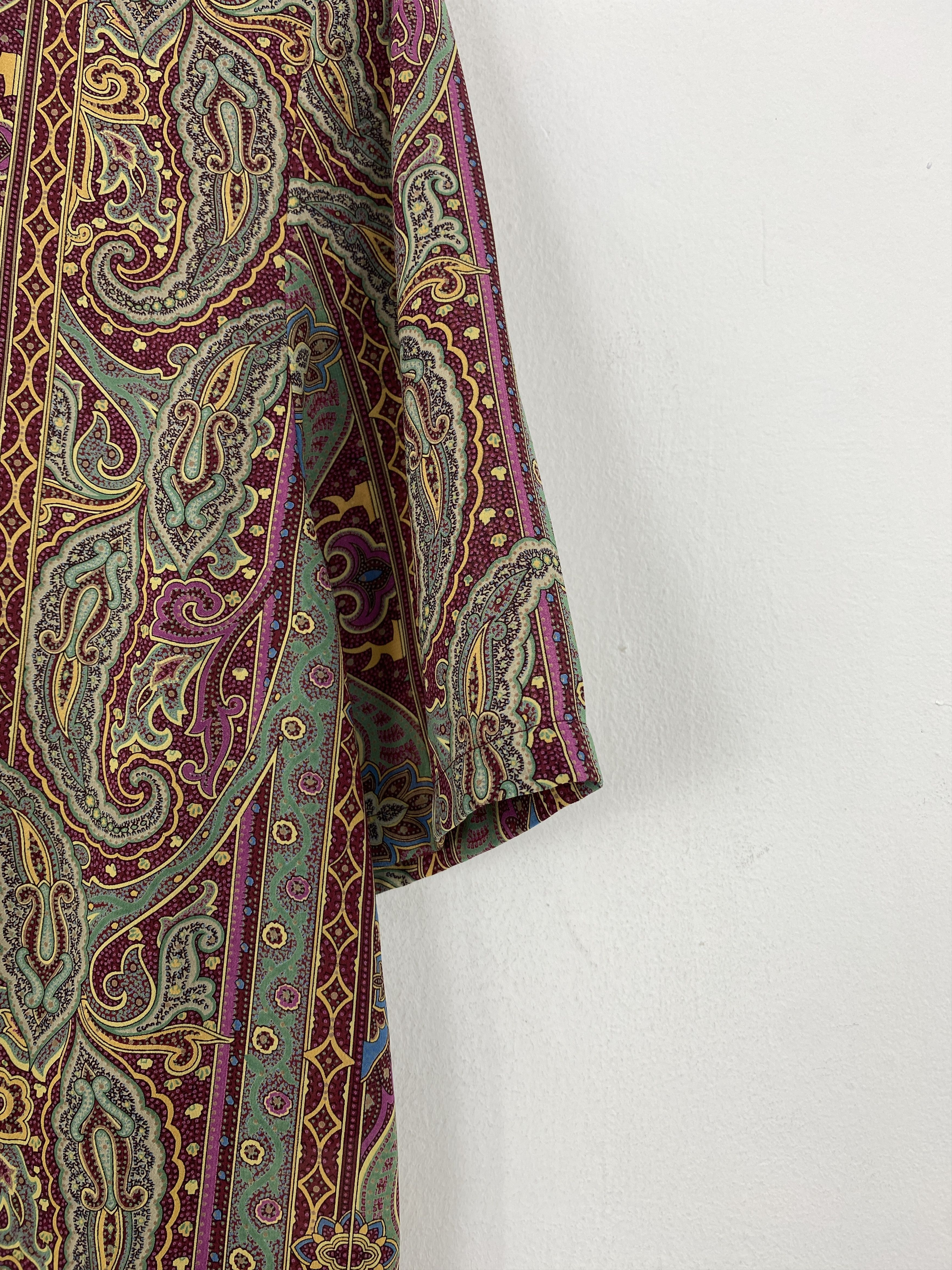 Japanese Brand × Vintage Vintage Paisley Art Modern Design Silk Shirt J1860 Size US M / EU 48-50 / 2 - 6 Thumbnail