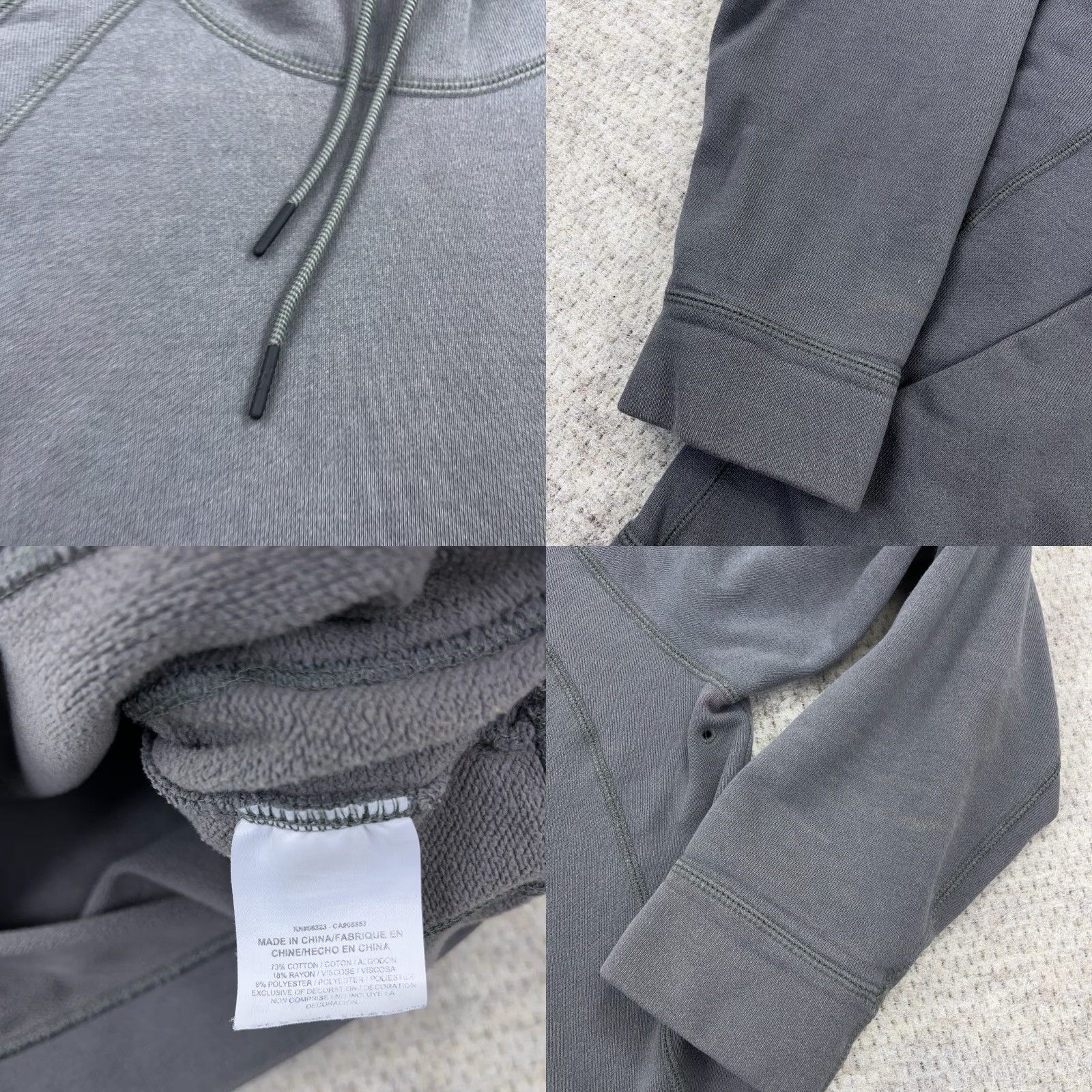 Jordan Brand Jordan Hoodie Men L Gray Black Sweatshirt Jump Man Air Y2K Adult Mock Neck Hooded Graphic Print Pockets Logo Size US L / EU 52-54 / 3 - 8 Thumbnail