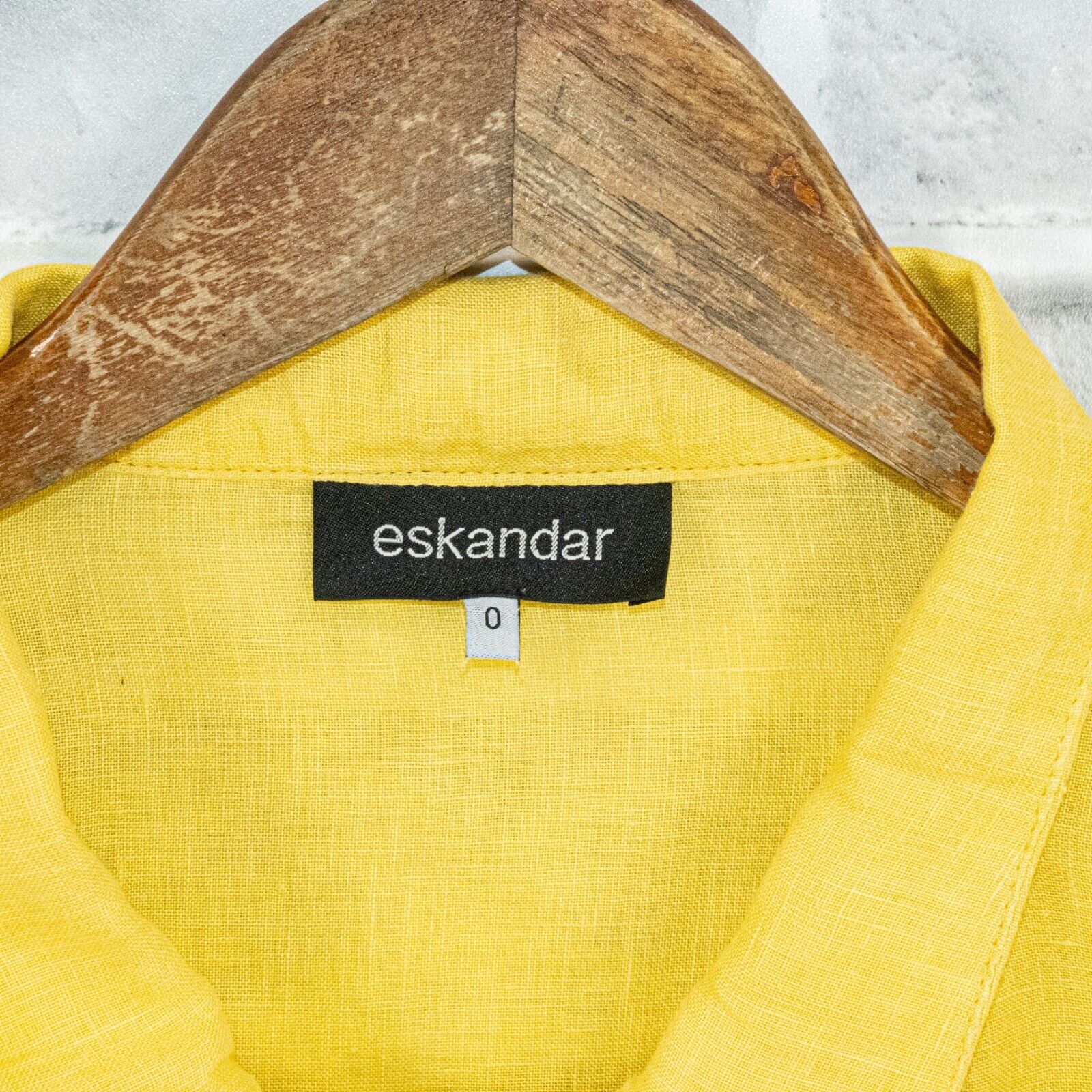 eskandar Eskandar Women's 100% Linen Boxy oversize 1/2 button Blouse Size ONE SIZE - 3 Thumbnail