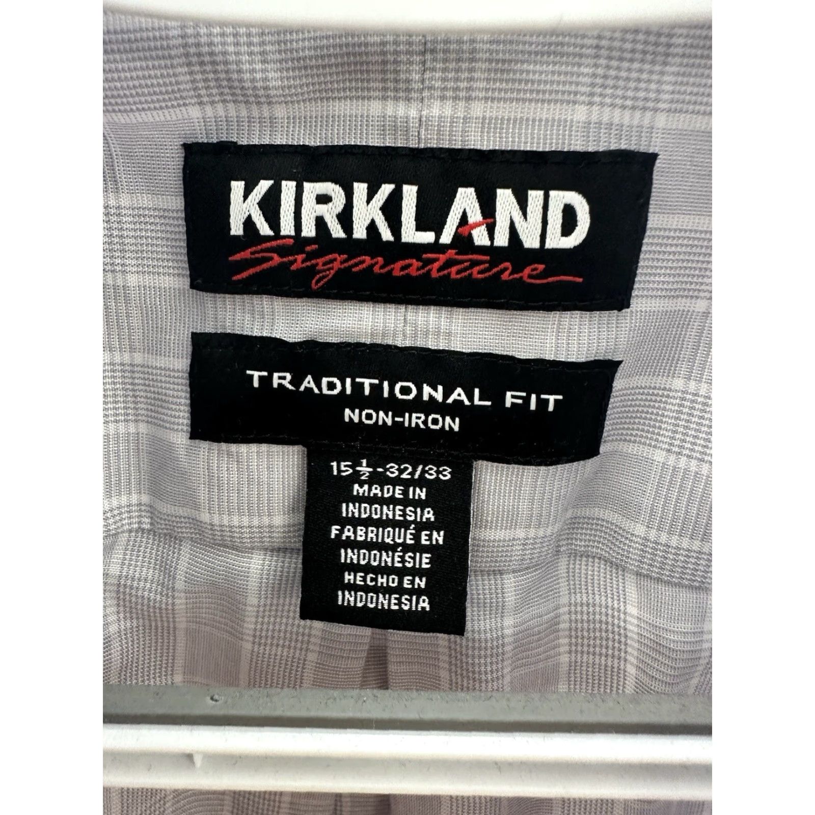 Vintage Kirkland Signature Button-Up Shirt Mens 15.5 Long Sleeve Plaid Cotton Regular Classic Outdoor Size US L / EU 52-54 / 3 - 4 Thumbnail