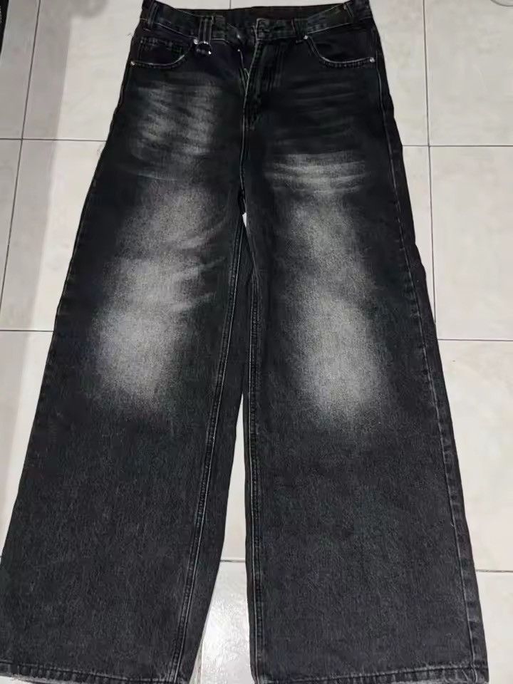 Japanese Brand baggy black wide leg jeans y2k/200s Size US 29 - 8 Thumbnail