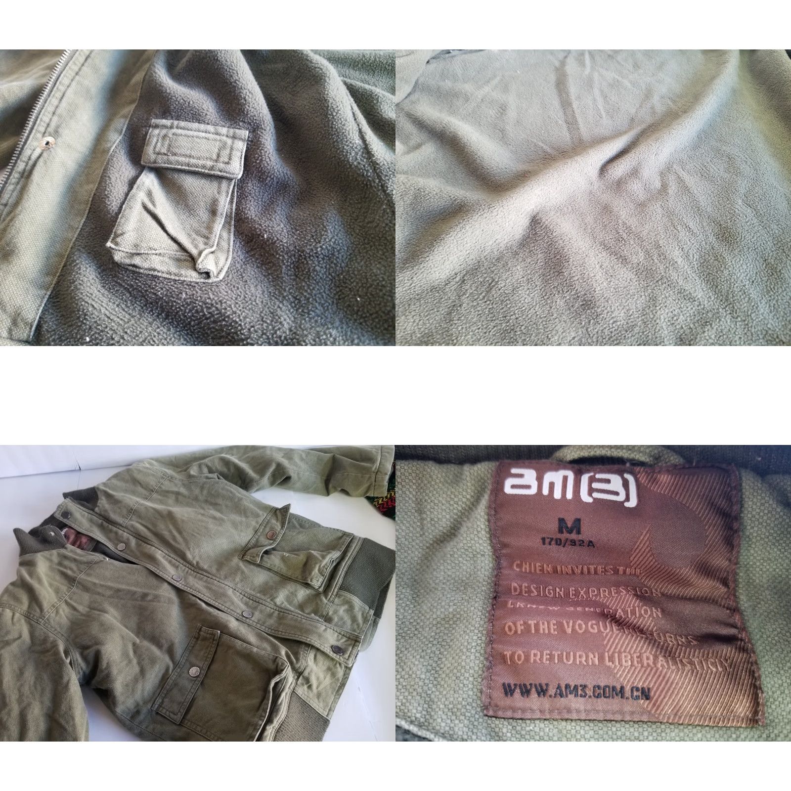 Vintage VINTAGE Army Green Tactical Military Utility Jacket AM3 Men Full Zip Up Size M Green Military Jacket Mens Size US M / EU 48-50 / 2 - 8 Thumbnail