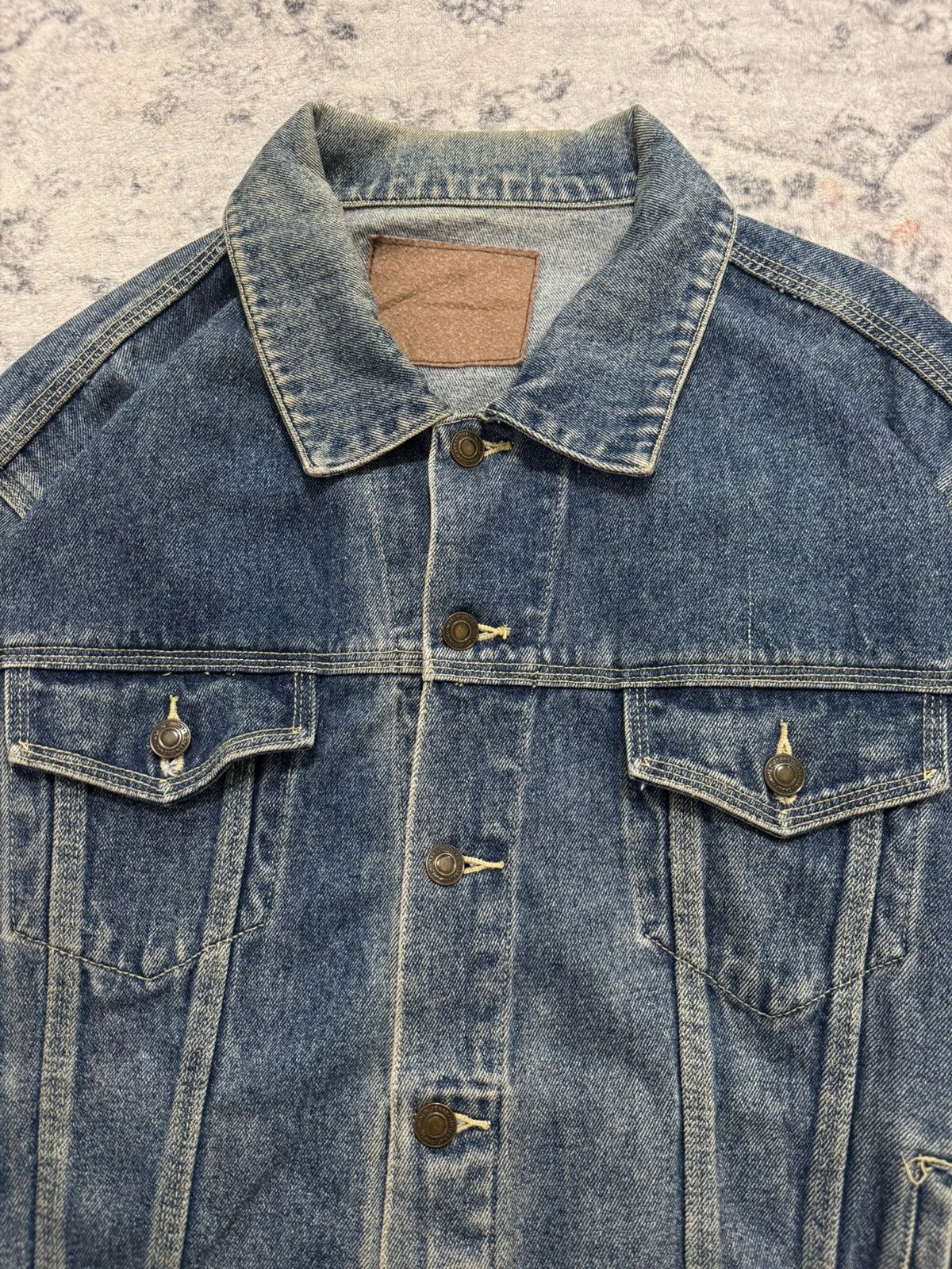 Vintage JAPANESE TUCKER BLUE DENIM JACKET Size US L / EU 52-54 / 3 - 2 Thumbnail