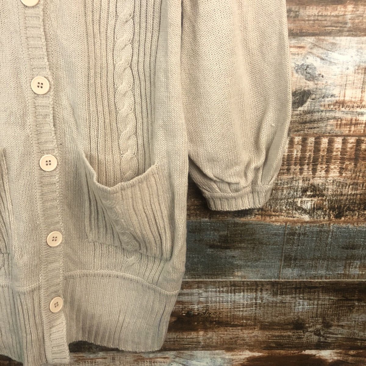 Homespun Knitwear × Japanese Brand DL Know Beans Brown Long Cardigan Kntwear #C539 Size XS / US 0-2 / IT 36-38 - 8 Thumbnail