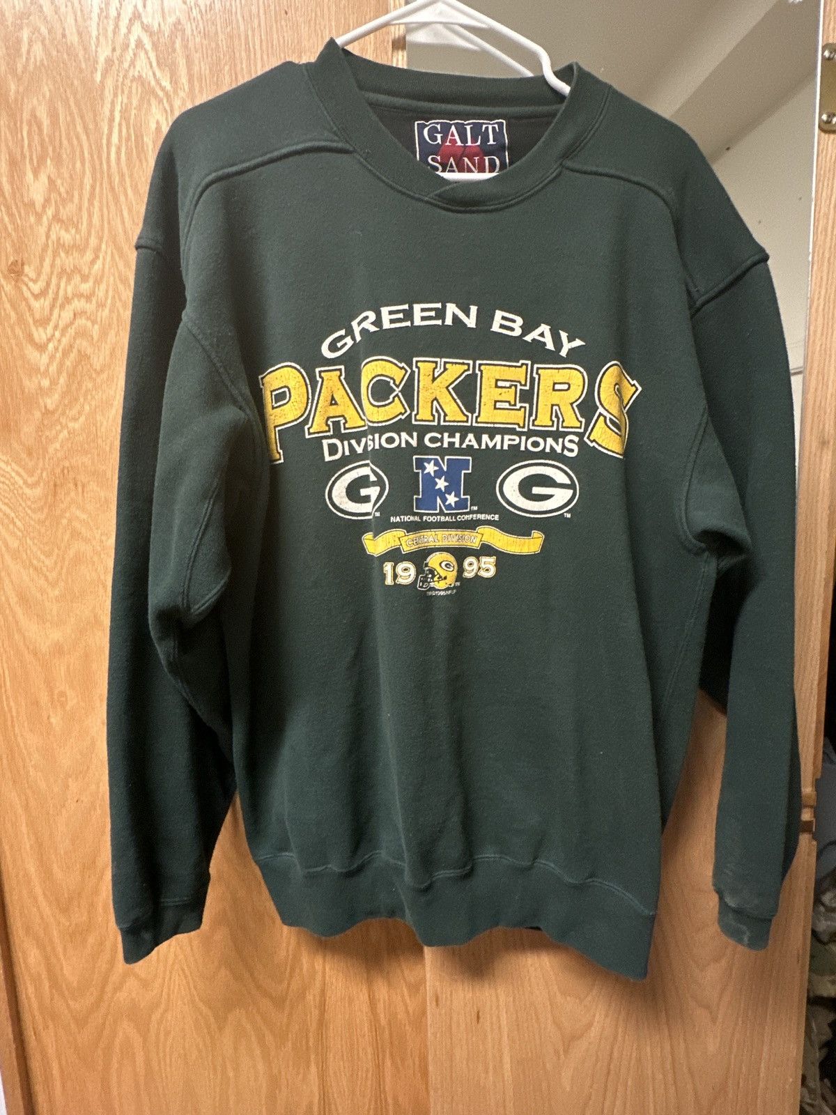 Galt Sand Vintage Green Bay Packers Men's Pullover Sweatshirt - Long Sleeve, Size Medium (M)