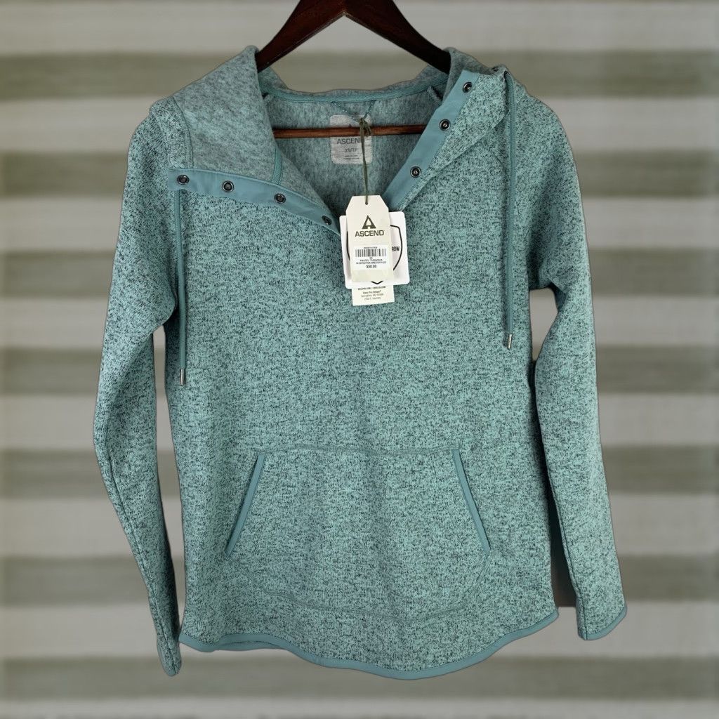 ASCENO Ascend Expedition Women’s XS Fleece Hoodie Pullover L/S Size XS / US 0-2 / IT 36-38 - 1 Thumbnail