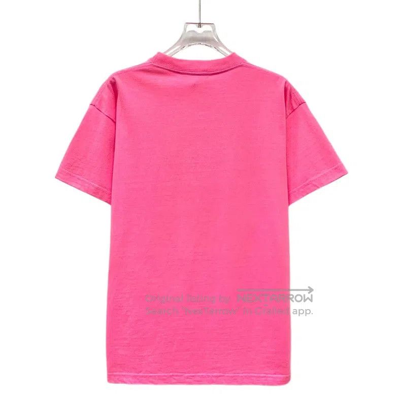 Balenciaga Balenciaga Pink Logo Letter Embroidered Cotton Crew Neck S Size US XS / EU 42 / 0 - 2 Thumbnail