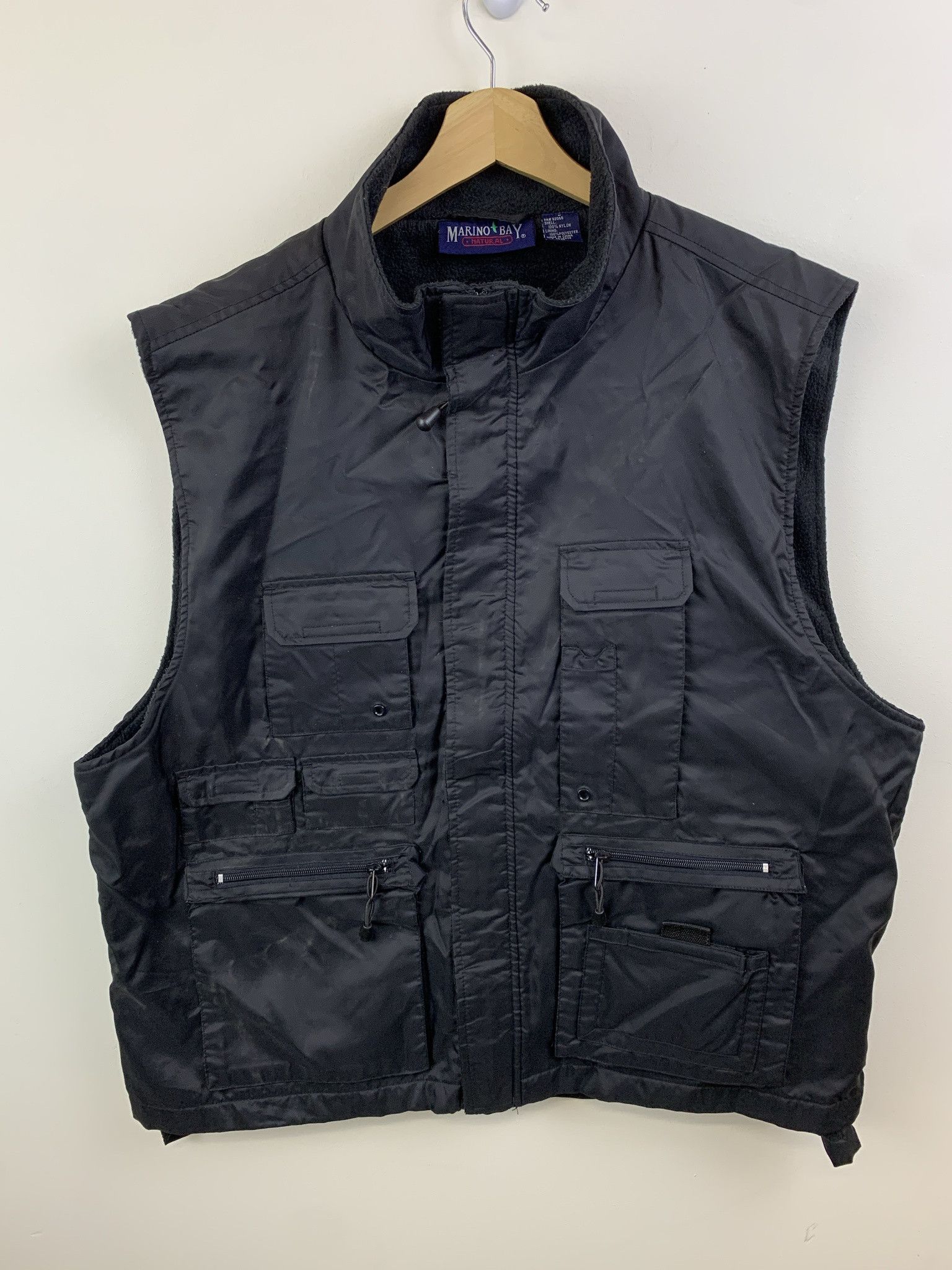 Vintage Vintage 1990s Vest Fleece Lined Black Tactical Vest Size L Size US L / EU 52-54 / 3 - 1 Thumbnail