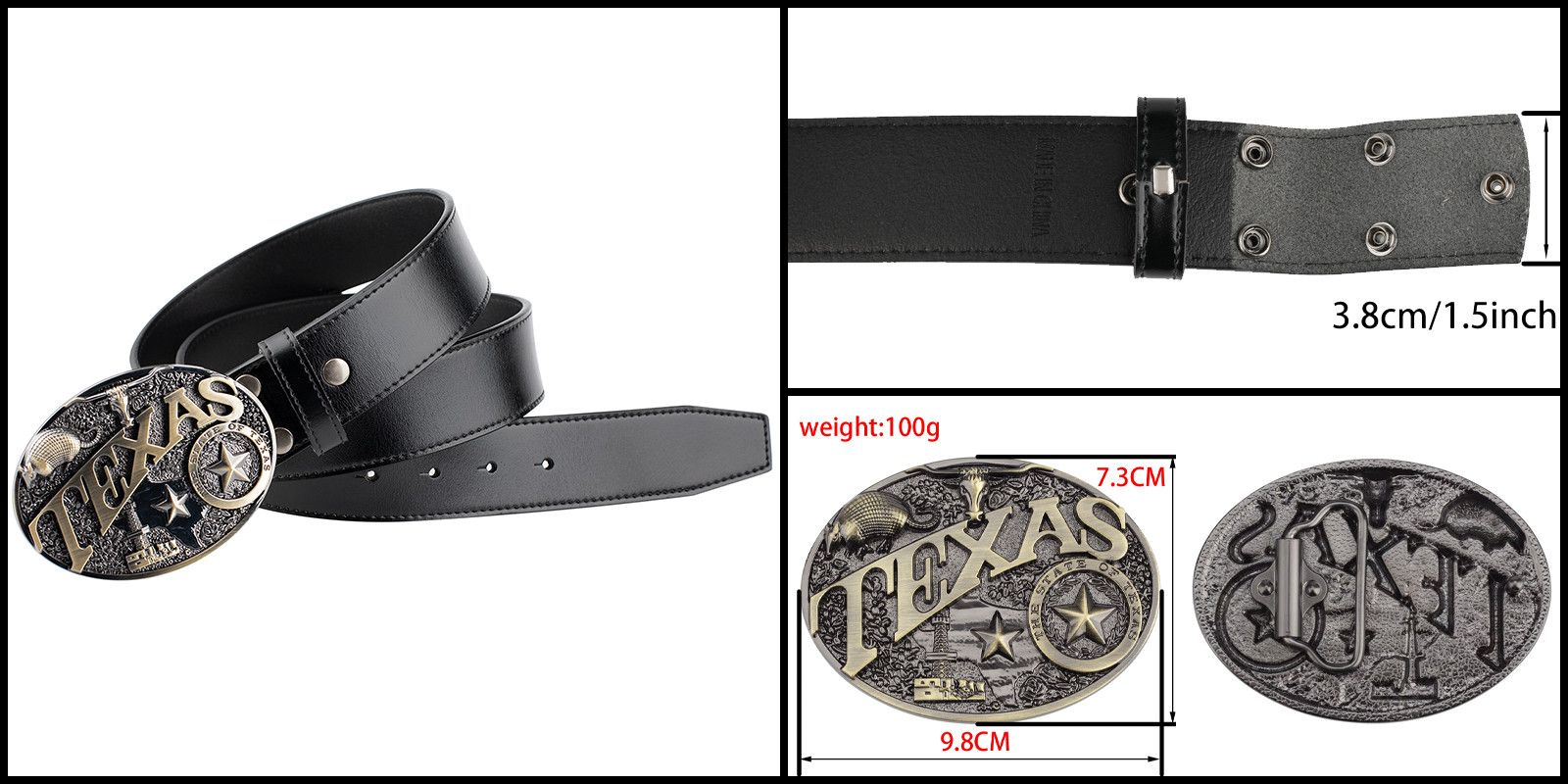 Designer Hip-hop Vintage Belt Riveted Belts Menswear Accessories Size ONE SIZE - 4 Thumbnail