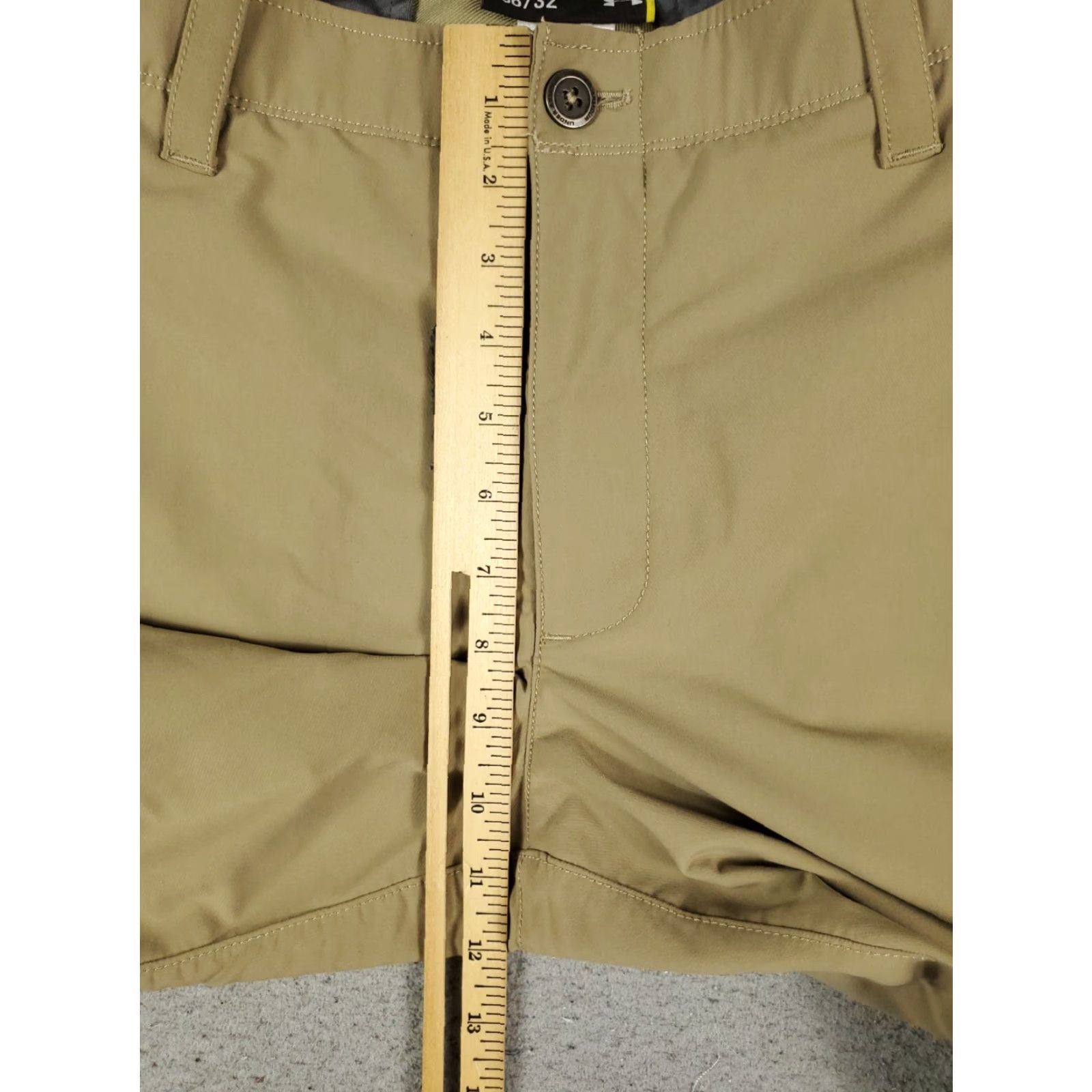 Under Armour Under Armour Chino Pants Mens 38x32 Beige Flat Front Stretch Golf Trousers Size US 38 / EU 54 - 3 Thumbnail