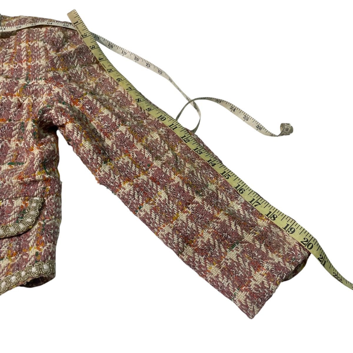 Christophe Lemaire Paul Lemaire Cropped Knitted Tweed Jacket Women Size XS / US 0-2 / IT 36-38 - 22 Thumbnail