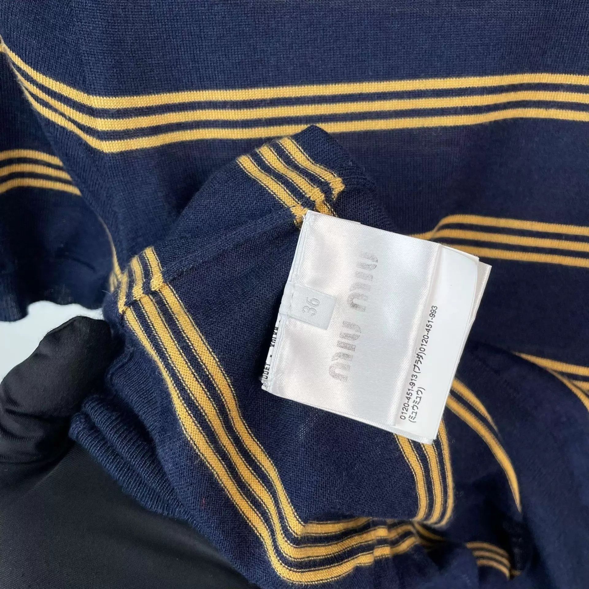 Miu Miu MIU MIU striped blue yellow polo shirt size 36 Size XS / US 0-2 / IT 36-38 - 7 Thumbnail