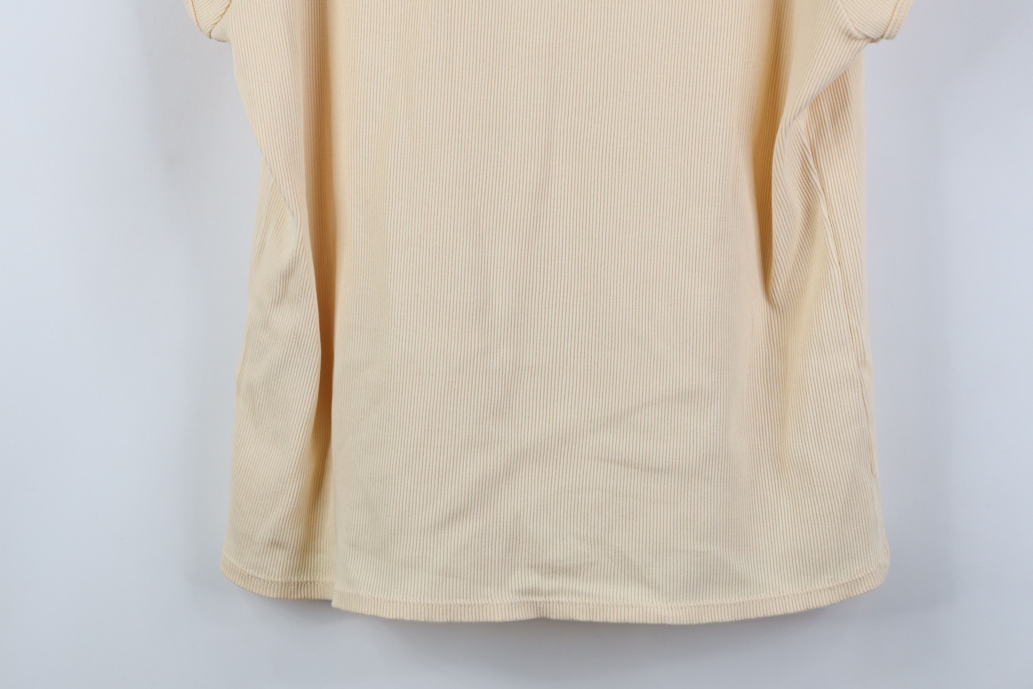 Vintage Vintage 90s Streetwear Flower Ribbed Knit T-Shirt Yellow Size XL / US 12-14 / IT 48-50 - 10 Thumbnail