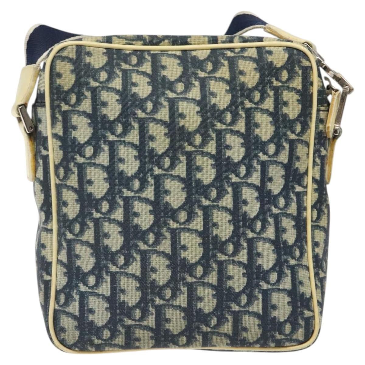 Dior DIOR Trotter Canvas Shoulder Bag Navy Gold Size ONE SIZE - 3 Thumbnail