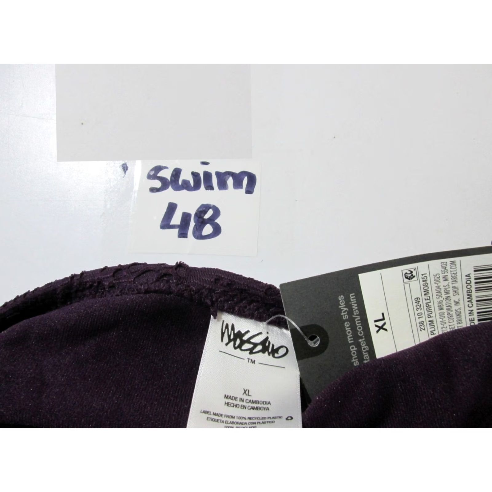 Mossimo Mossimo Bikini Bottom XL Purple Ruched Side Crochet Beachwear Womens Bottom NWT Size 40" / US 18 - 5 Thumbnail