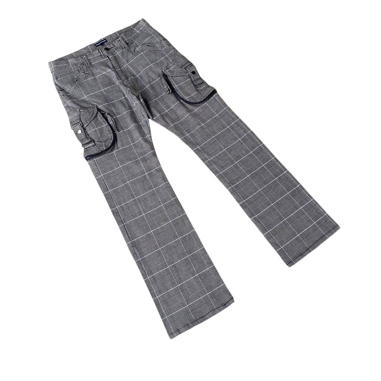 Japanese Brand PRISONER PANT CARGO SKKONE 31040 PIN STRIPE JAPANESE STYLE Size US 29 - 9 Thumbnail