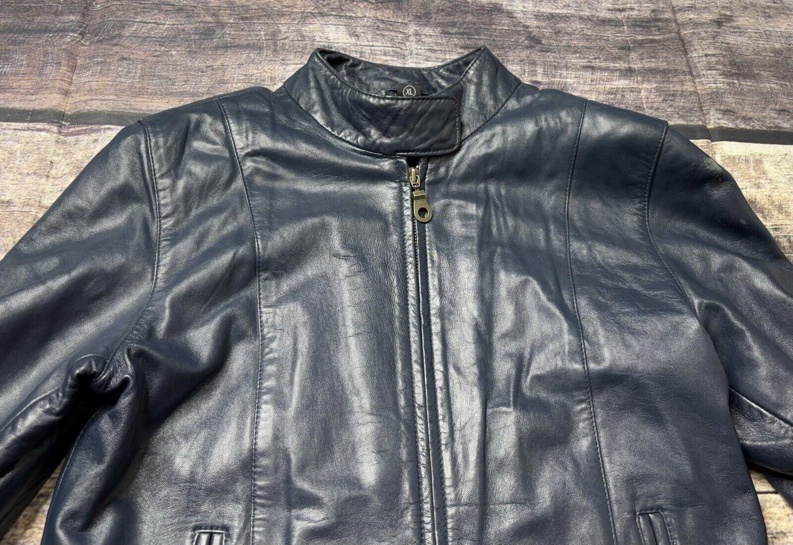 Other The Leather Company New York Jacket Women's XL Blue VTG Size XL / US 12-14 / IT 48-50 - 4 Thumbnail