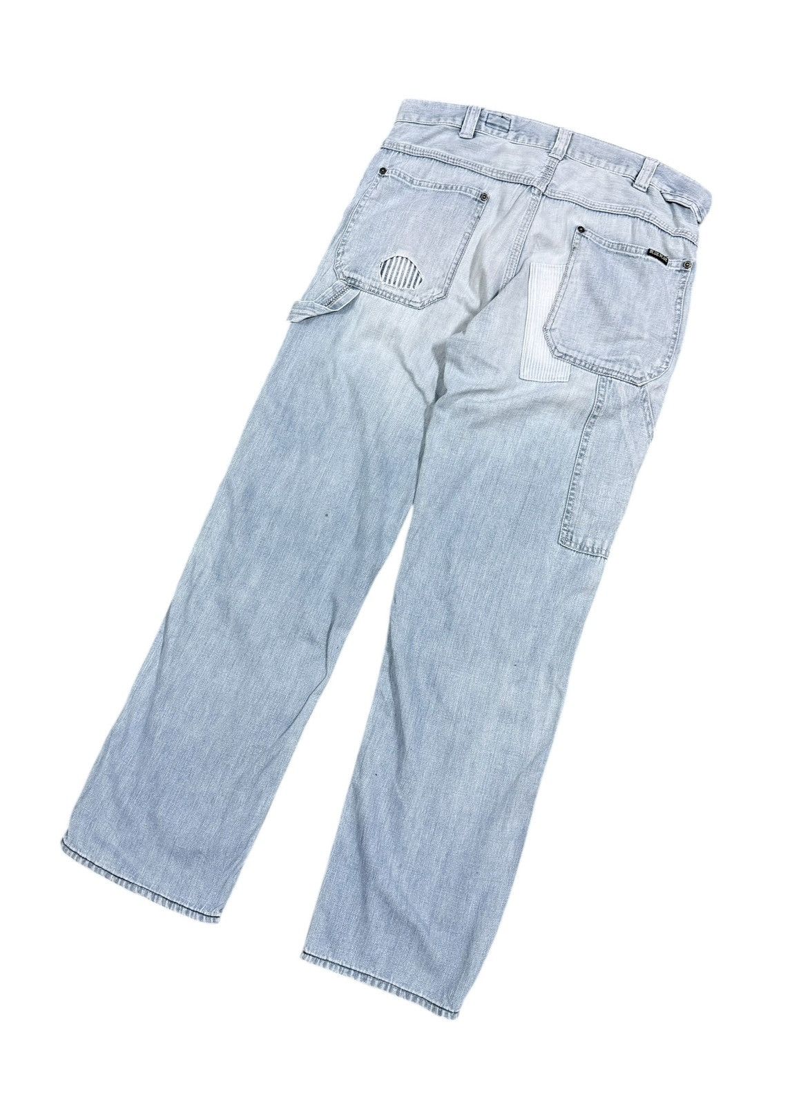 Blue Blue Japan Vtg🔥H.R Market Blue Blue Japan Carpenter Sashiko Jeans Size US 33 - 16 Thumbnail