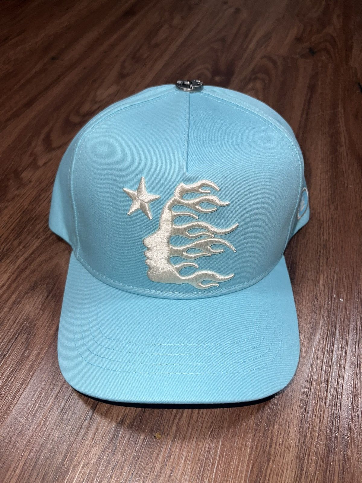 image of Hellstar Baby Blue Snapback Logo, Men's
