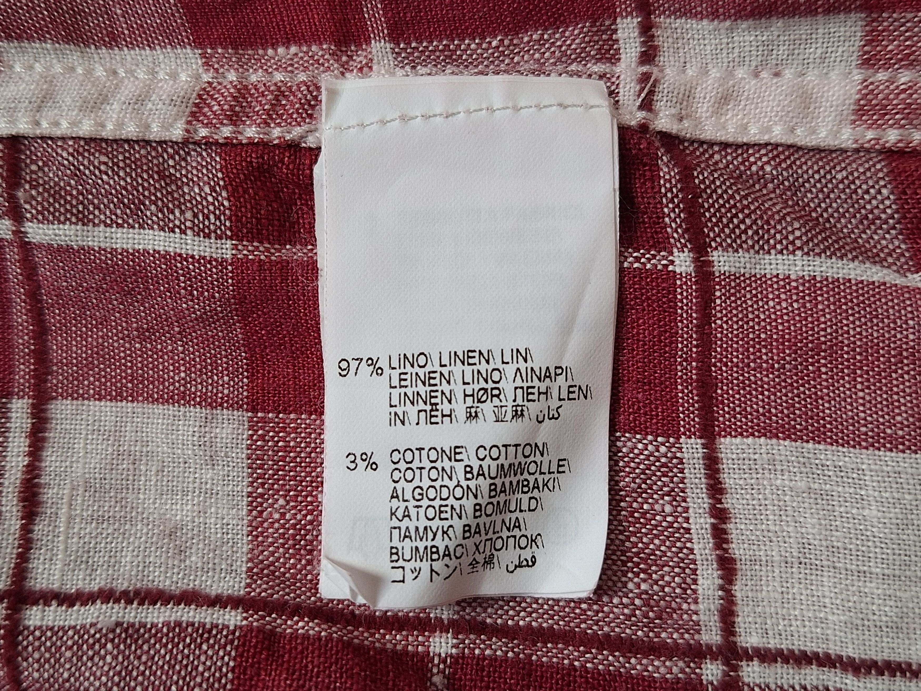 Brunello Cucinelli BRUNELLO CUCINELLI Checkered Linen And Cotton Blend L/s Size US L / EU 52-54 / 3 - 5 Thumbnail