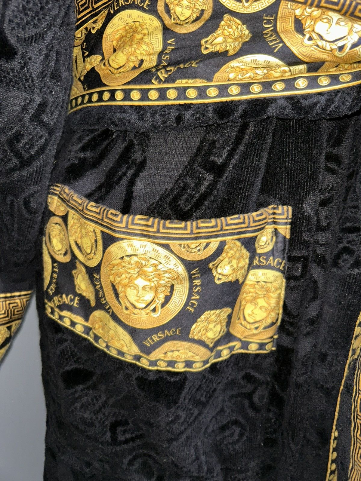 Versace Versace Medusa Amplified Black Cotton Bathrobe Unisex XL Size ONE SIZE - 6 Thumbnail